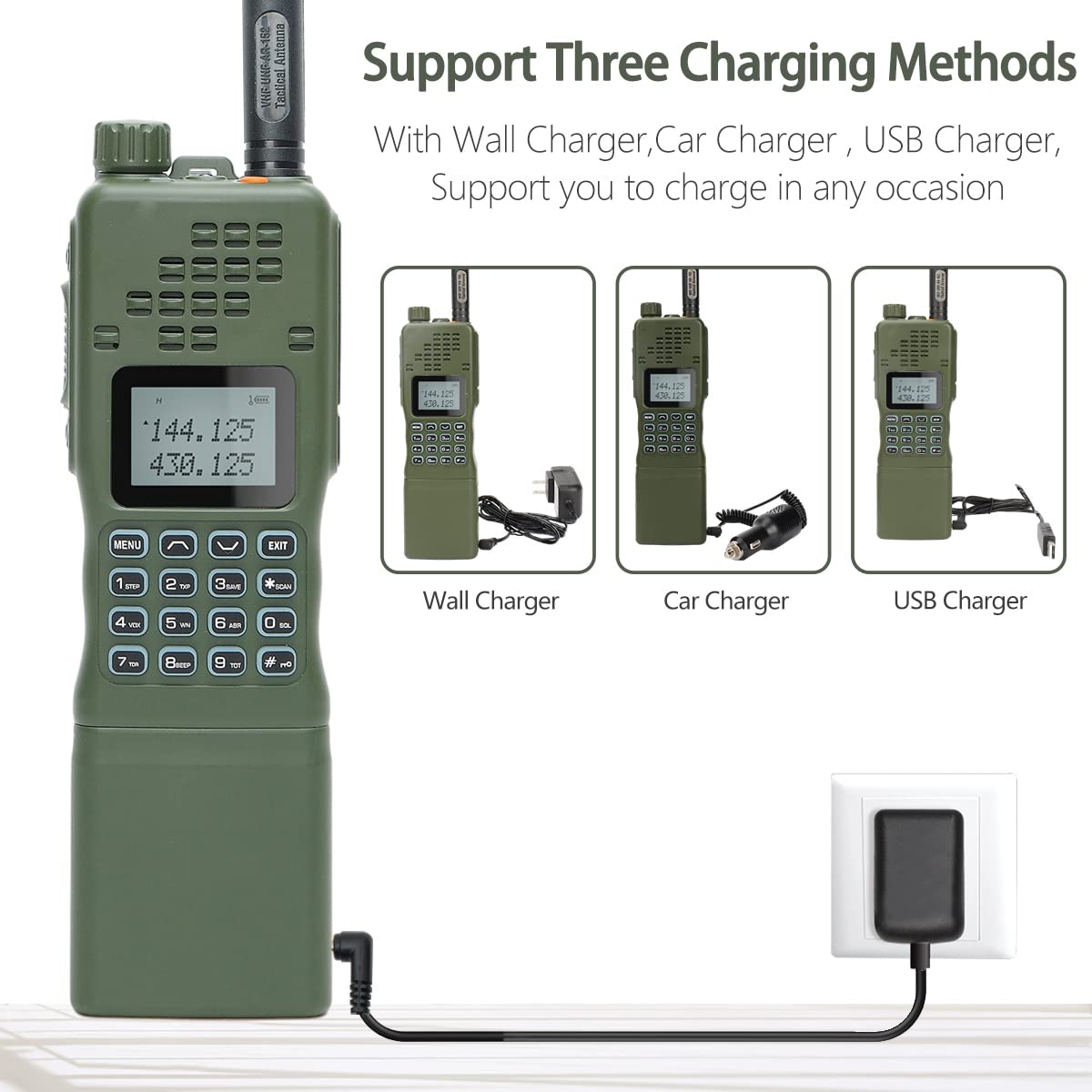 AR-152 10W Military Grade Long Range Two Way Ham Radio - 12000mAh High Capacity Battery, Tactical Antenna, Speaker Mic & USB Charging Cable (Full Kit) for Emergency Communication, Outdoor Adventures & Tactical Operations