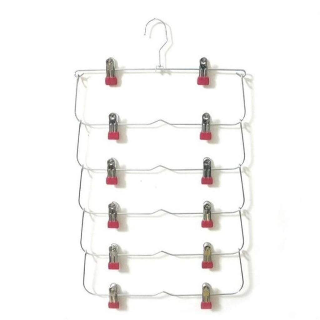 XLEVE 12-Clip Multilayer Clothes Hanger - Space Saving Metal Wardrobe Organizer for Pants, Skirts, Drying & Folding Clothes (Color: C) | Perfect for Closet Storage, Laundry Room & Small Space Organization