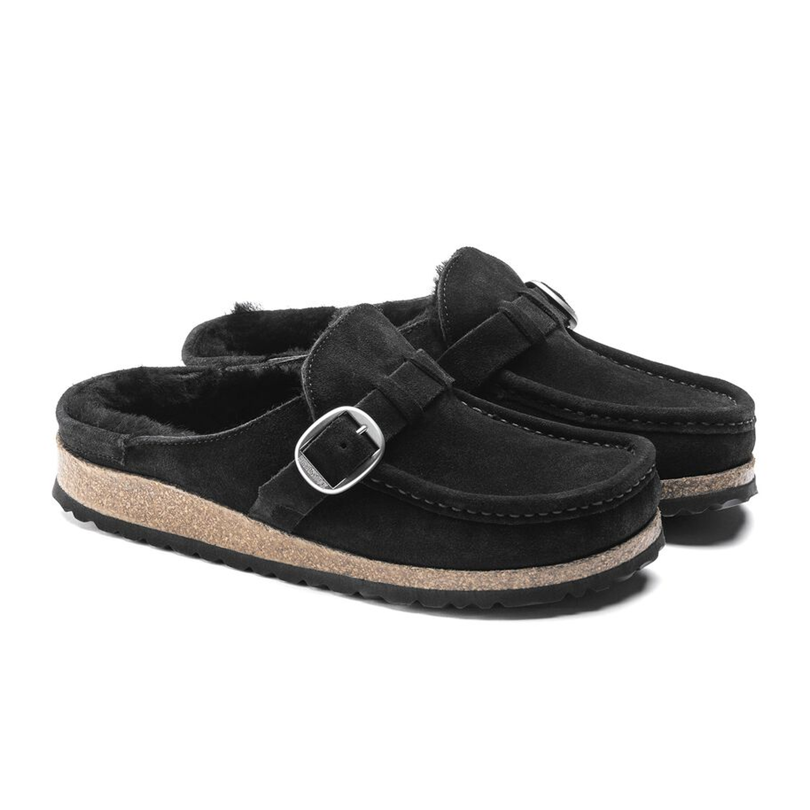 Birkenstock Buckley Narrow Clog for Women - Black Suede & Shearling Lined Comfortable Slip-On Shoes | Perfect for Home, Office & Casual Wear