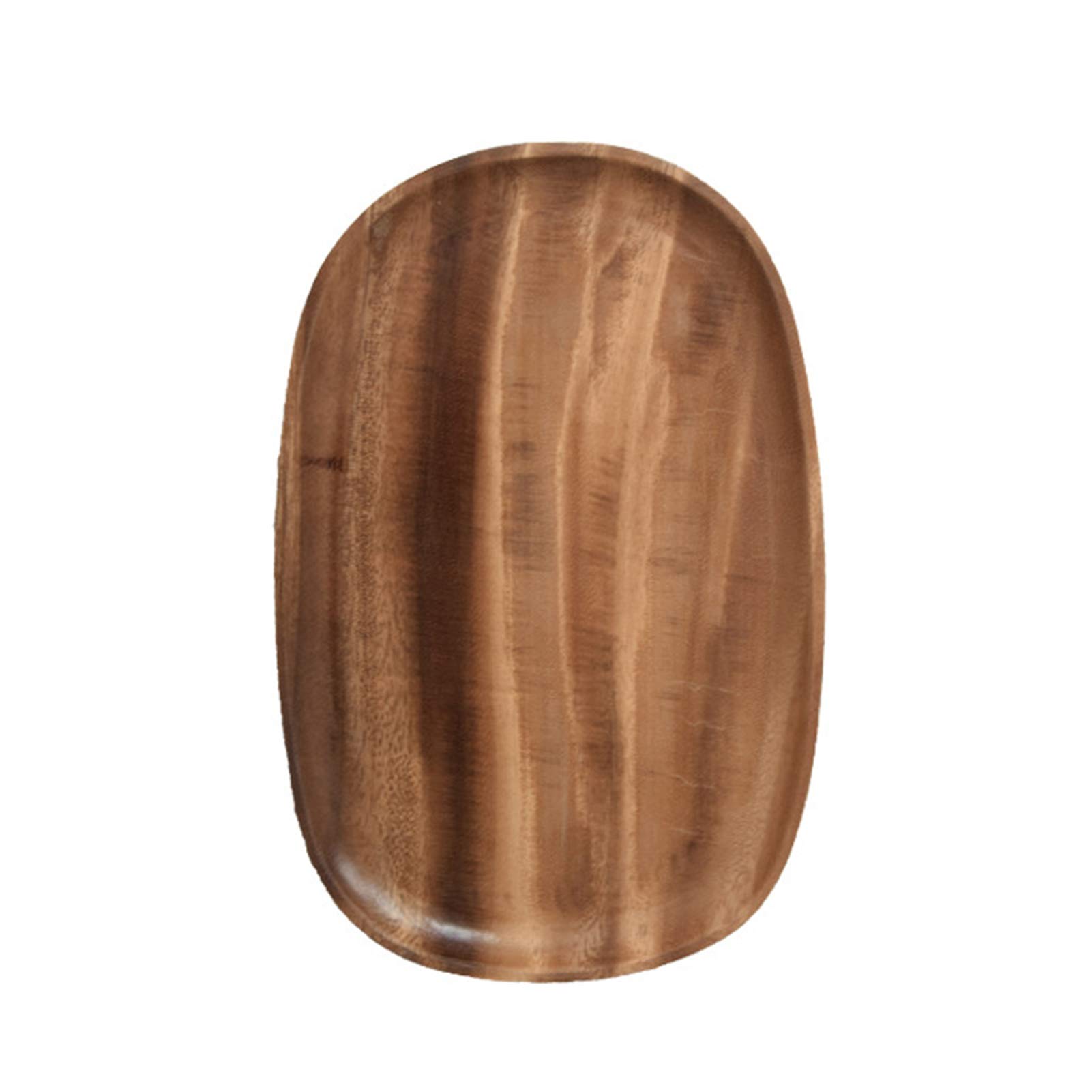 YOZUMD Wooden Serving Tray - Round & Rectangle Fruit Platter, Tea Tray for Pastries, Snacks, Dried Fruits - Elegant Wood Tableware for Dining, Entertaining & Home Decor