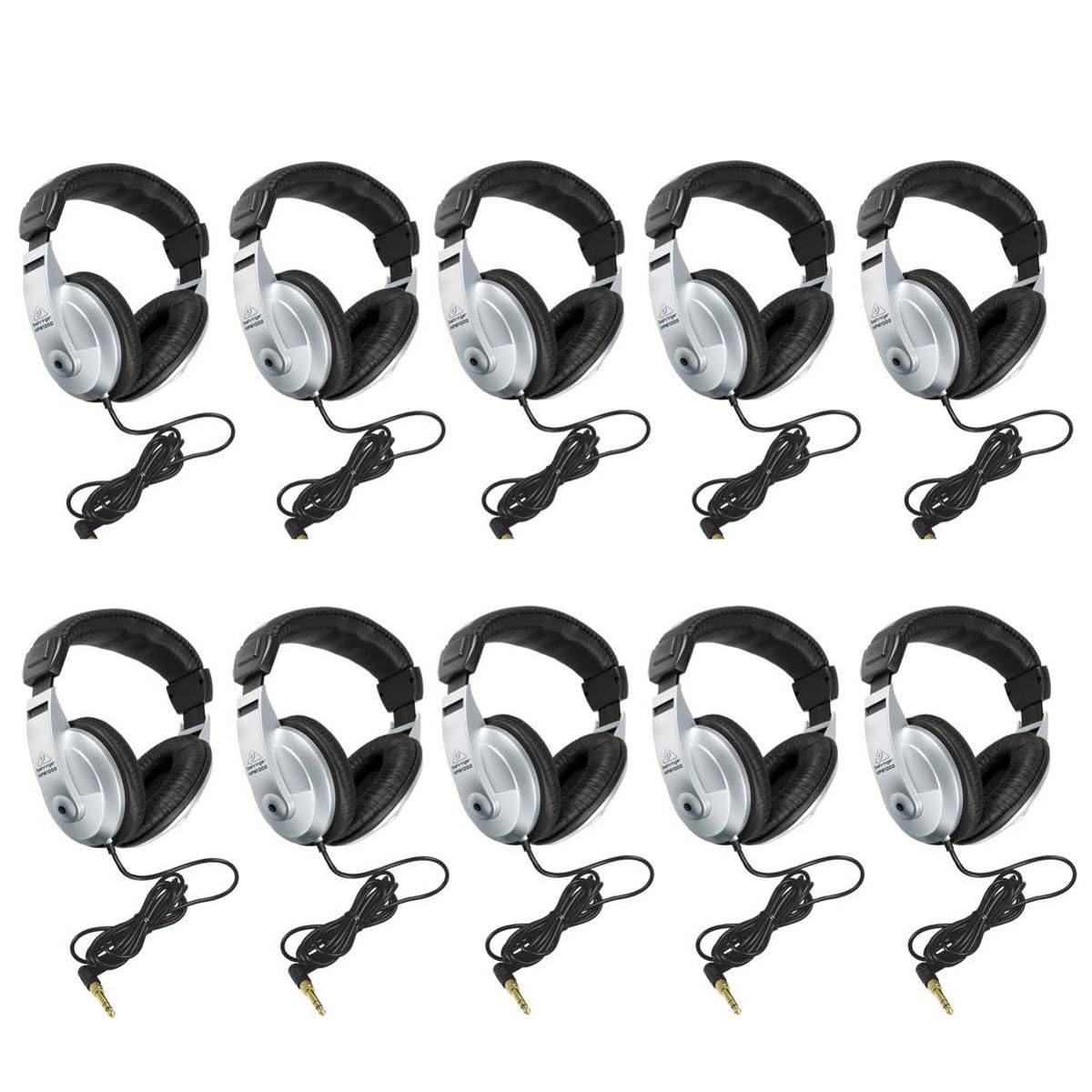 Behringer HPM-1000 Professional Closed-Back Studio Headphones 10-Pack - Perfect for Recording, DJing & Live Performances