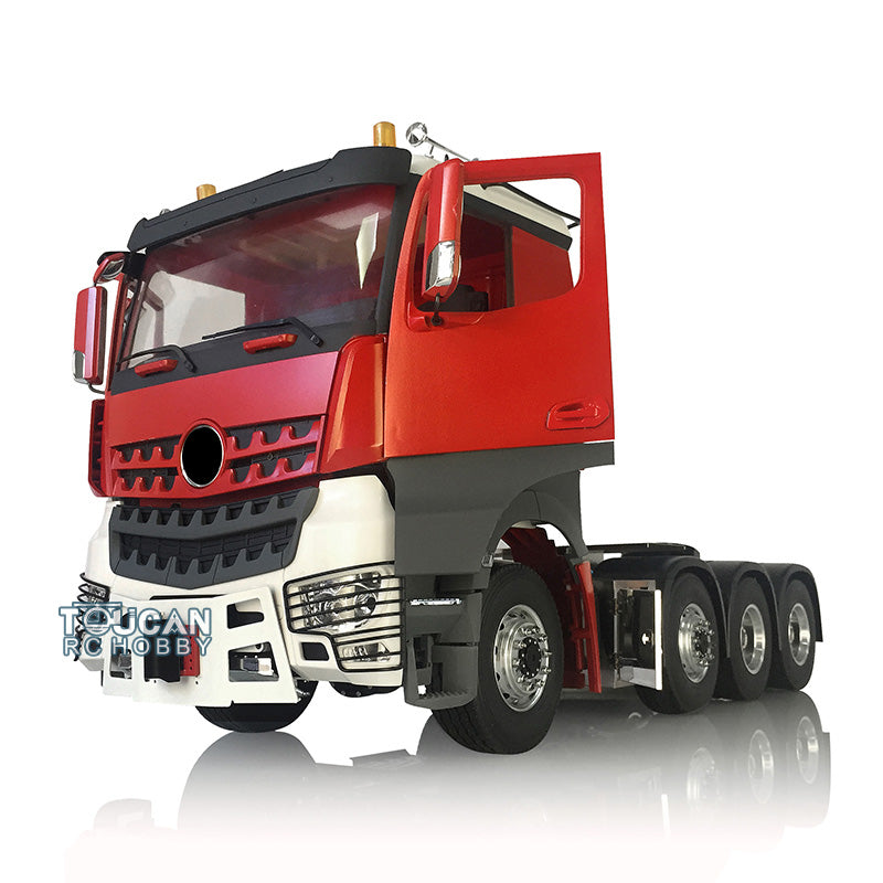 1/14 Scale LESU 8x8 RC Highline Tractor Truck - Heavy Duty Metal Chassis, DIY Cabin Model with Equipment Rack, Roof Light & Front Hook - Off-Road RC Crawler for Adults & Hobbyists (Trail Crawling, Rock Climbing, Outdoor Adventures)