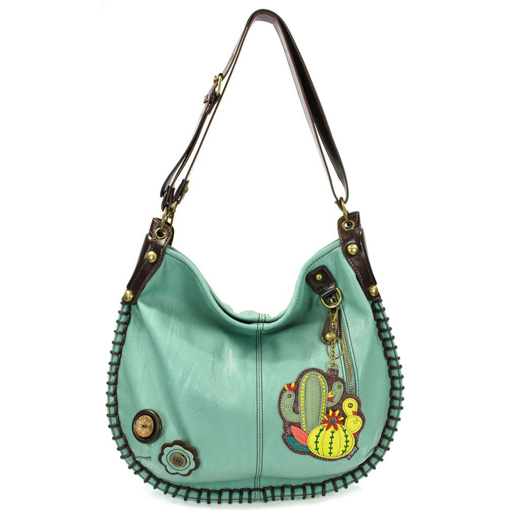 Chala Women's Large Soft Casual Shoulder & Crossbody Handbag with Key Fob - Teal Green Color | Perfect for Work, Travel & Everyday Use