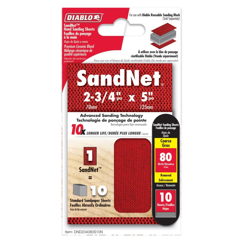 80 Grit Hand Sanding Pad - Durable & Versatile Sanding Tool for Woodworking, Metal Finishing & DIY Projects | Perfect for Furniture, Cabinets & Auto Body Repair