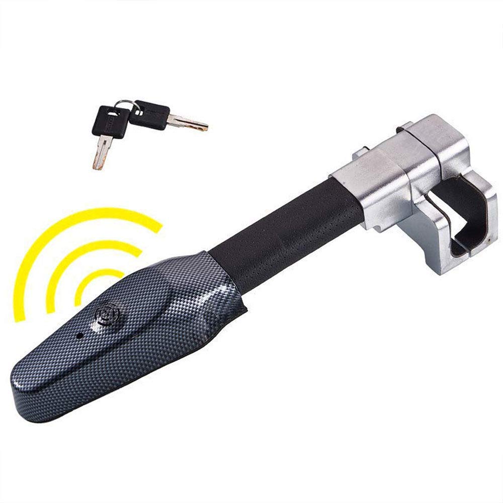Universal Anti-Theft Steering Wheel Lock with Alarm - Car & Van Security Device for Vehicle Protection (Battery Not Included) | Perfect for Parking Security, Theft Prevention & Travel Safety