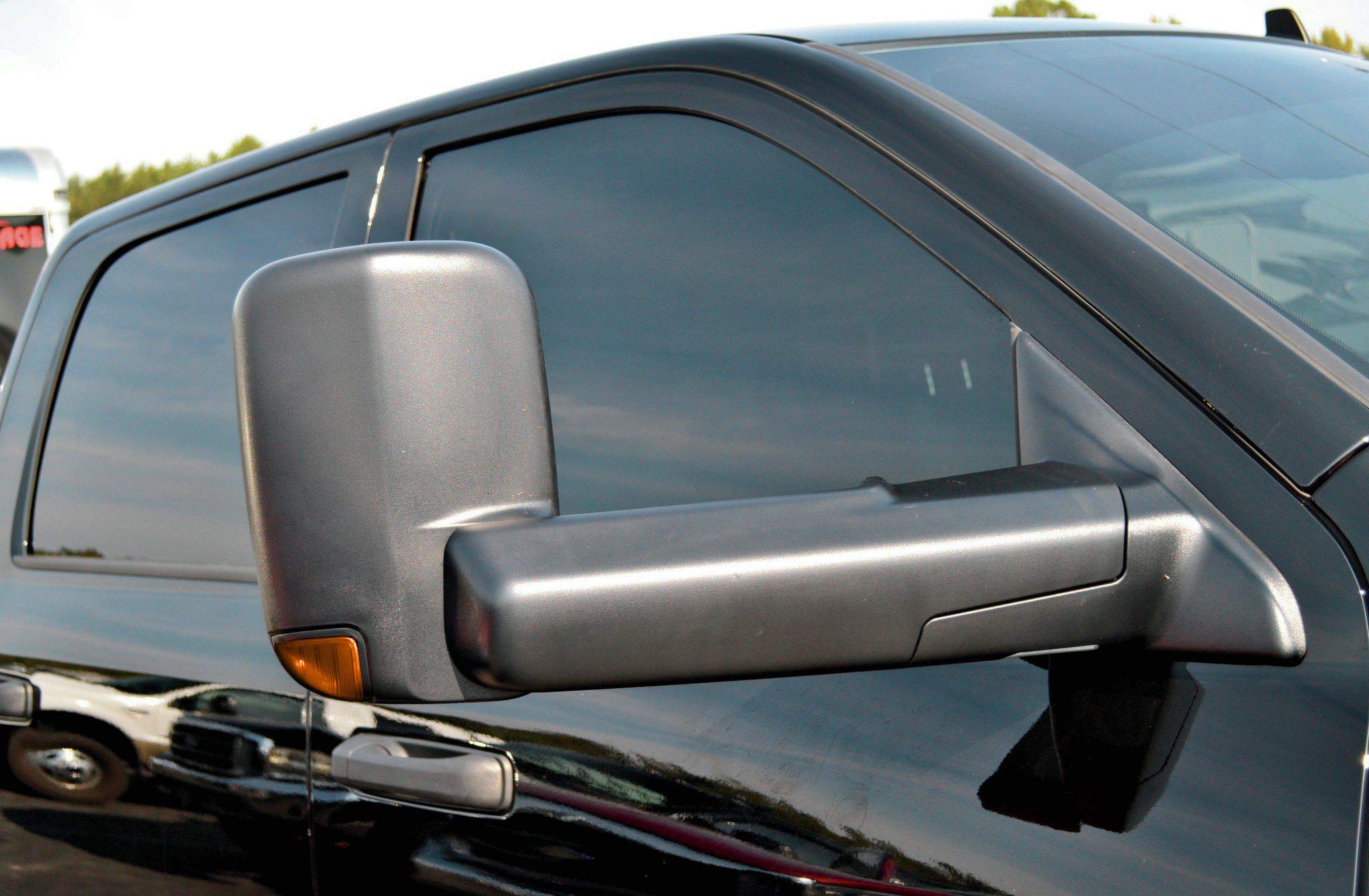 2009-2018 Ram 1500 & 2010-2018 Ram 2500/3500 Power Heated Towing Mirrors with Amber Turn Signal & Remote Control Folding - Perfect for Towing, Off-Roading & Heavy-Duty Work