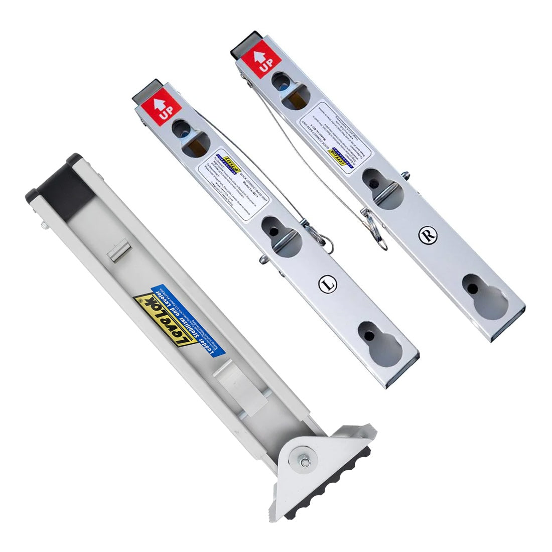 LeveLok Quick Connect Ladder Leveler - Adjustable Ladder Stabilizer for Uneven Surfaces | Perfect for Roofing, Construction & Home Maintenance
