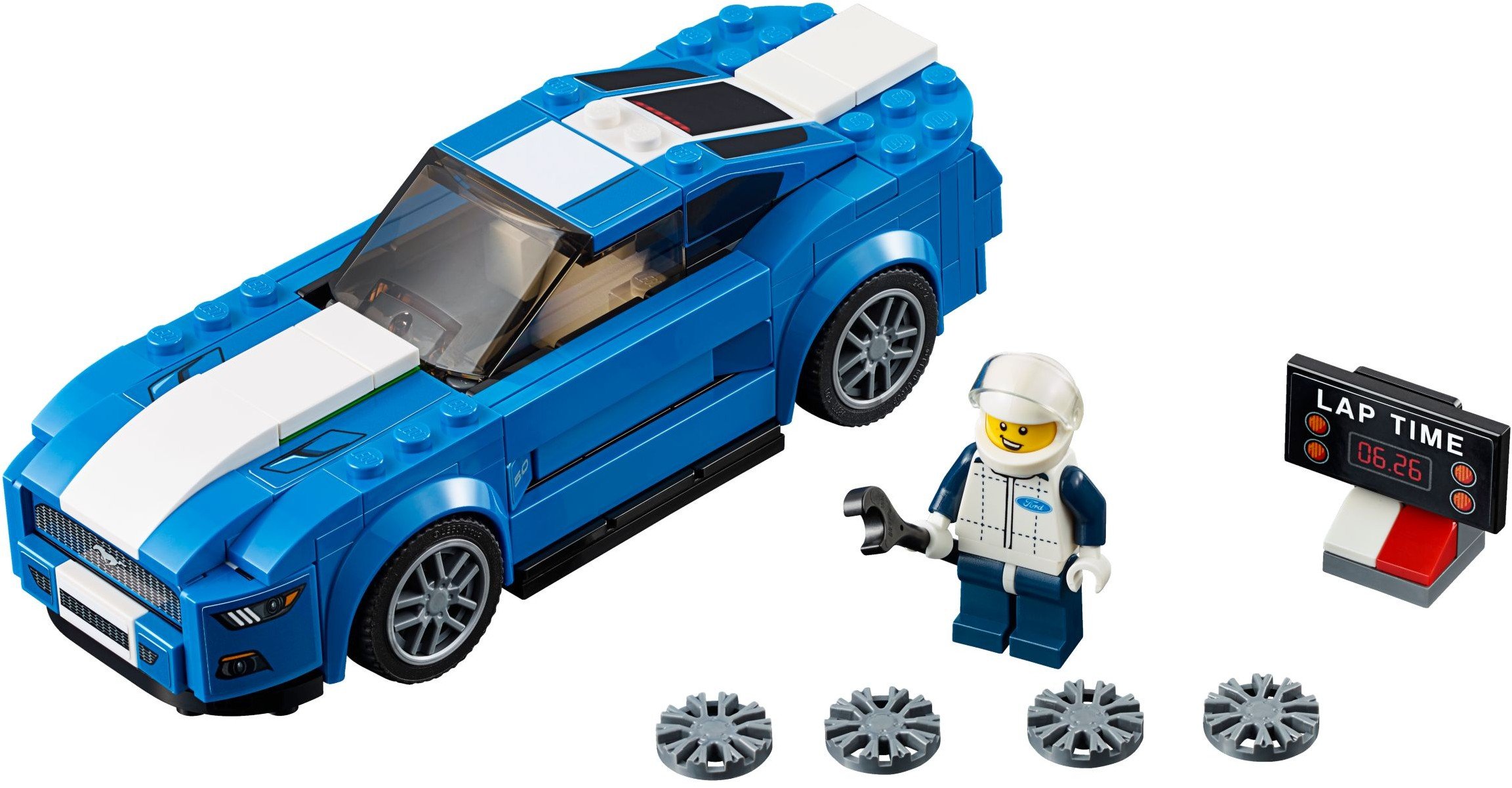 LEGO Speed Champions Ford Mustang GT Building Kit (75871) - 261 Pieces, Race Car Toy Set for Kids & Adults, Perfect for Creative Play & Collector Display
