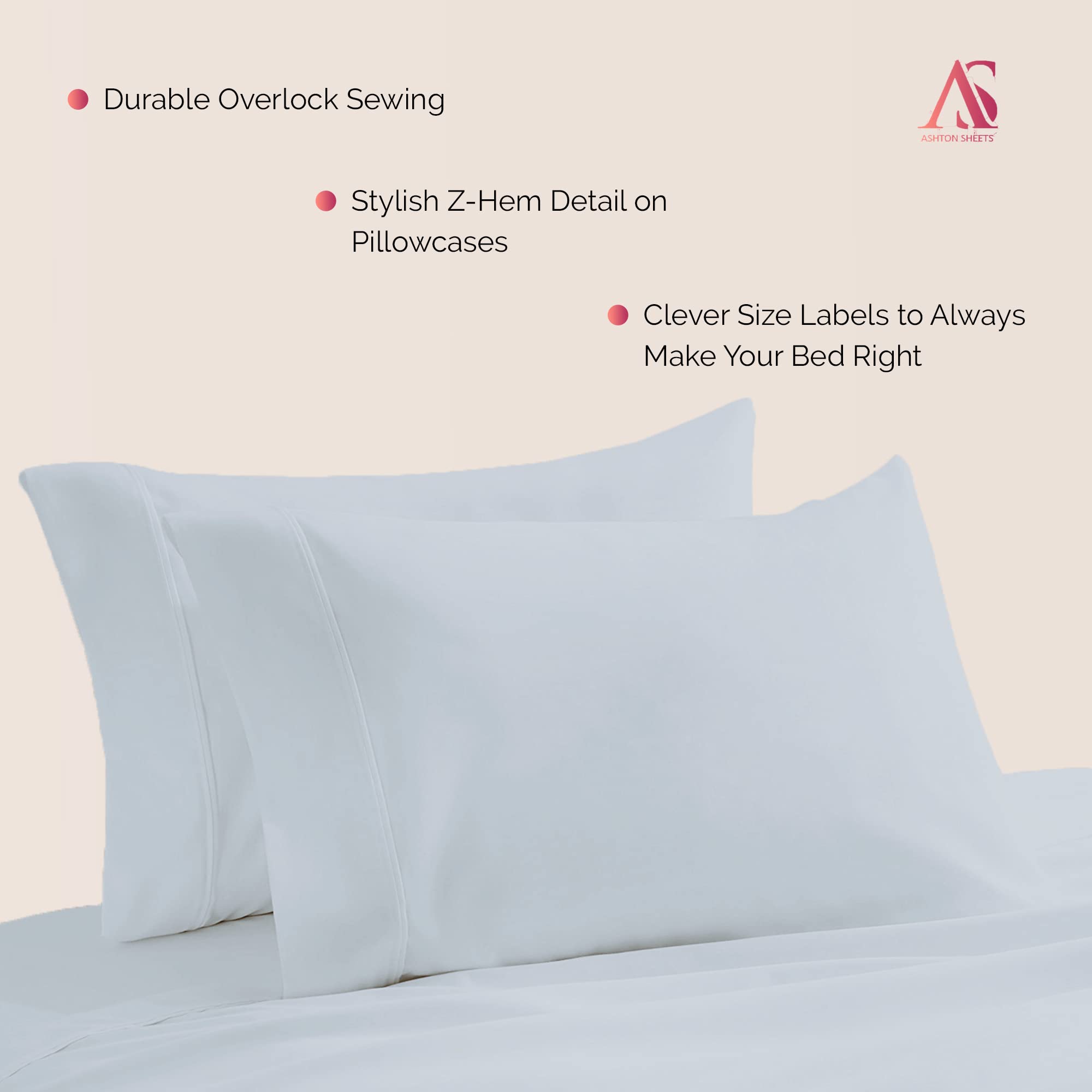 Luxury 1000 Thread Count Egyptian Cotton Pillowcases Set of 2 - Standard/Queen Size, Sateen Weave Cooling Pillow Covers for Hot Sleepers - Light Blue | Perfect for Master Bedroom, Guest Room & Hotel Style Bedding