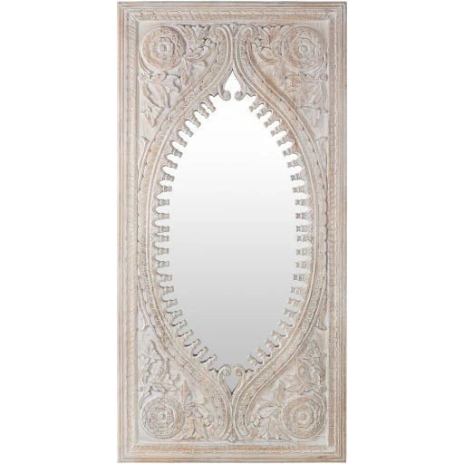 Hand Carved Modern Large Wall Mirror - Elegant Home Decor for Living Room, Bedroom & Entryway