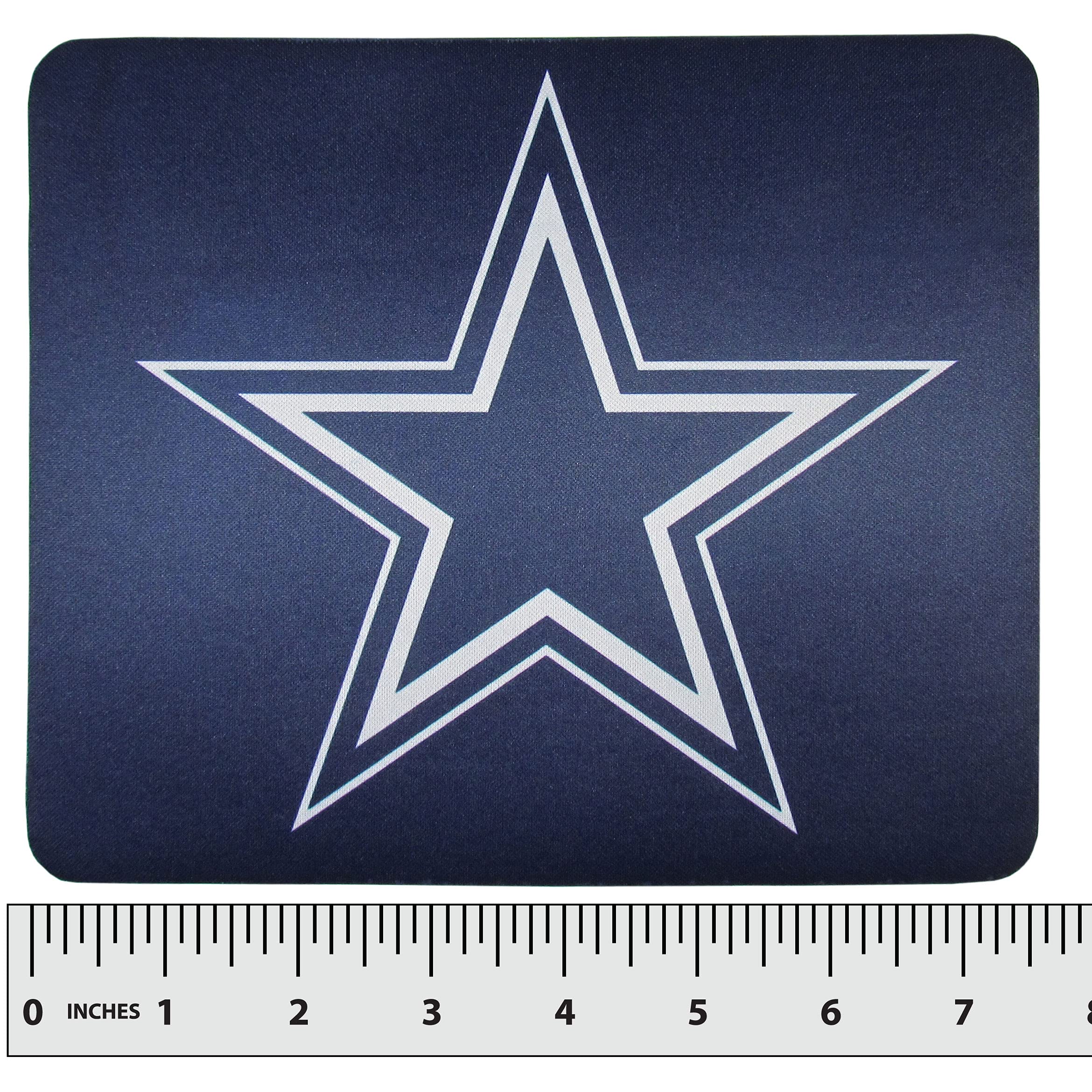 Dallas Cowboys NFL Logo Neoprene Gaming Mouse Pad - Non-Slip Rubber Base for Office, Home & Gaming PC Setup