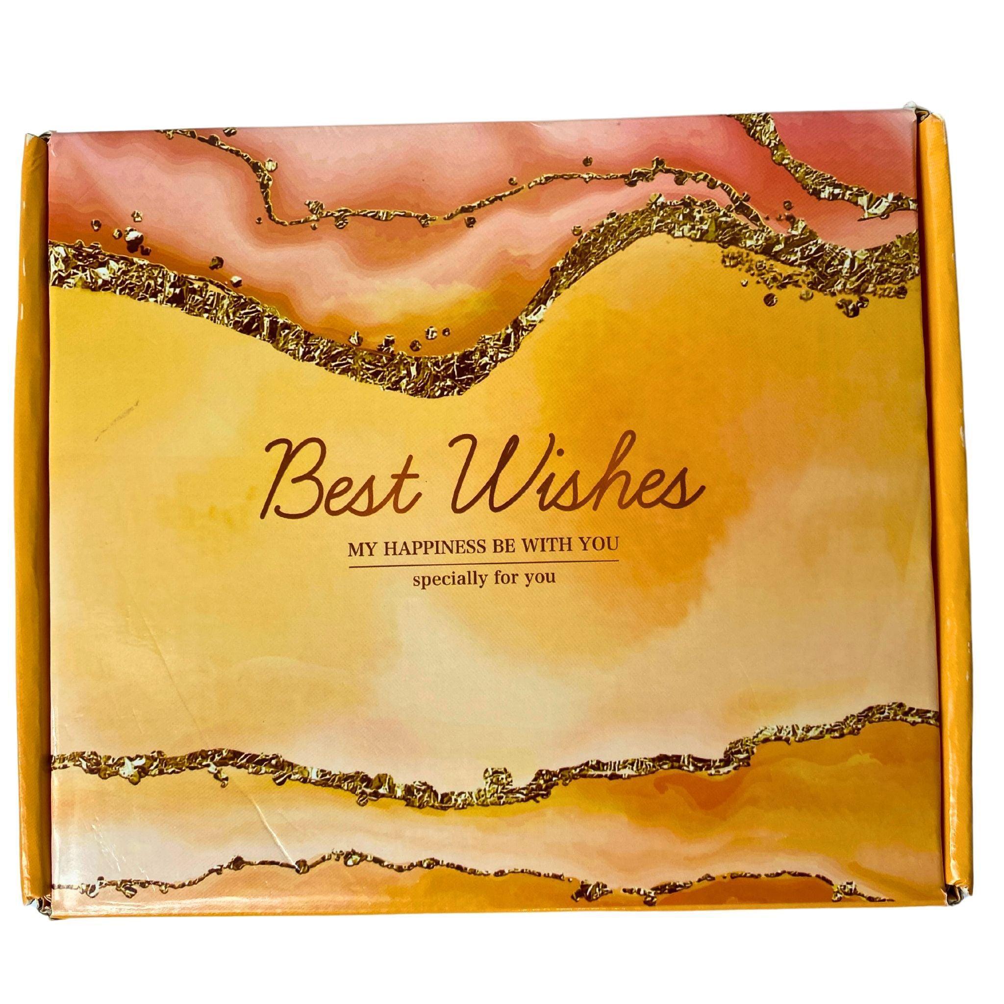 Best Wishes Gift Set - Includes Candle, Tumbler, Greeting Card, Compact Mirror & Soap (30 Pcs) - Perfect for Birthdays, Anniversaries & Special Occasions