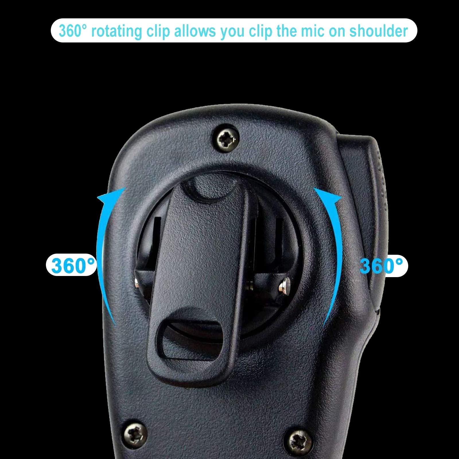 Retevis Handheld Microphone with PTT Button & Speaker - 2 Pin Walkie Talkie Accessory for RT22 RT24 RT27 RT7 RT5R RT5RV Kenwood PUXING WOUXUN TYT HYT BAOFENG POFUNG Radios (1 Pack) - Perfect for Outdoor Adventures, Security Work & Emergency Communication