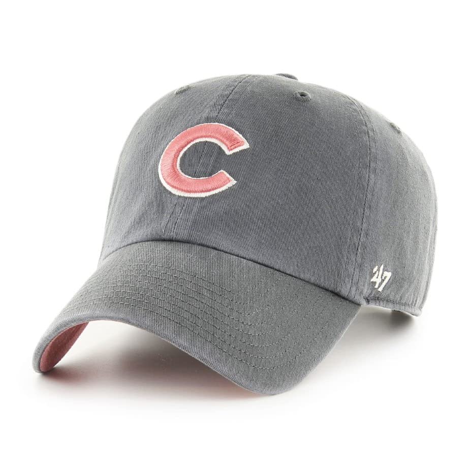 47 MLB Pastel Pop Clean Up Adjustable Baseball Cap - Charcoal Grey | Stylish & Comfortable for Outdoor Sports, Casual Wear & Fan Gear