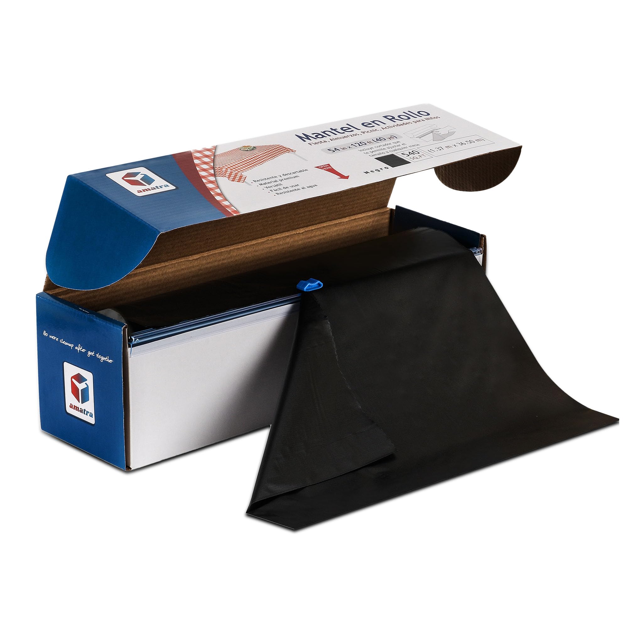 Disposable Plastic Table Cover Roll with Self-Cutter - 54