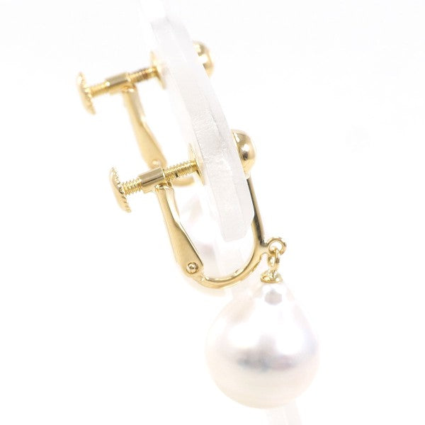 18K Yellow Gold & White Gold Pearl Earrings for Women - Elegant Pearl Stud Earrings for Wedding, Party & Everyday Wear