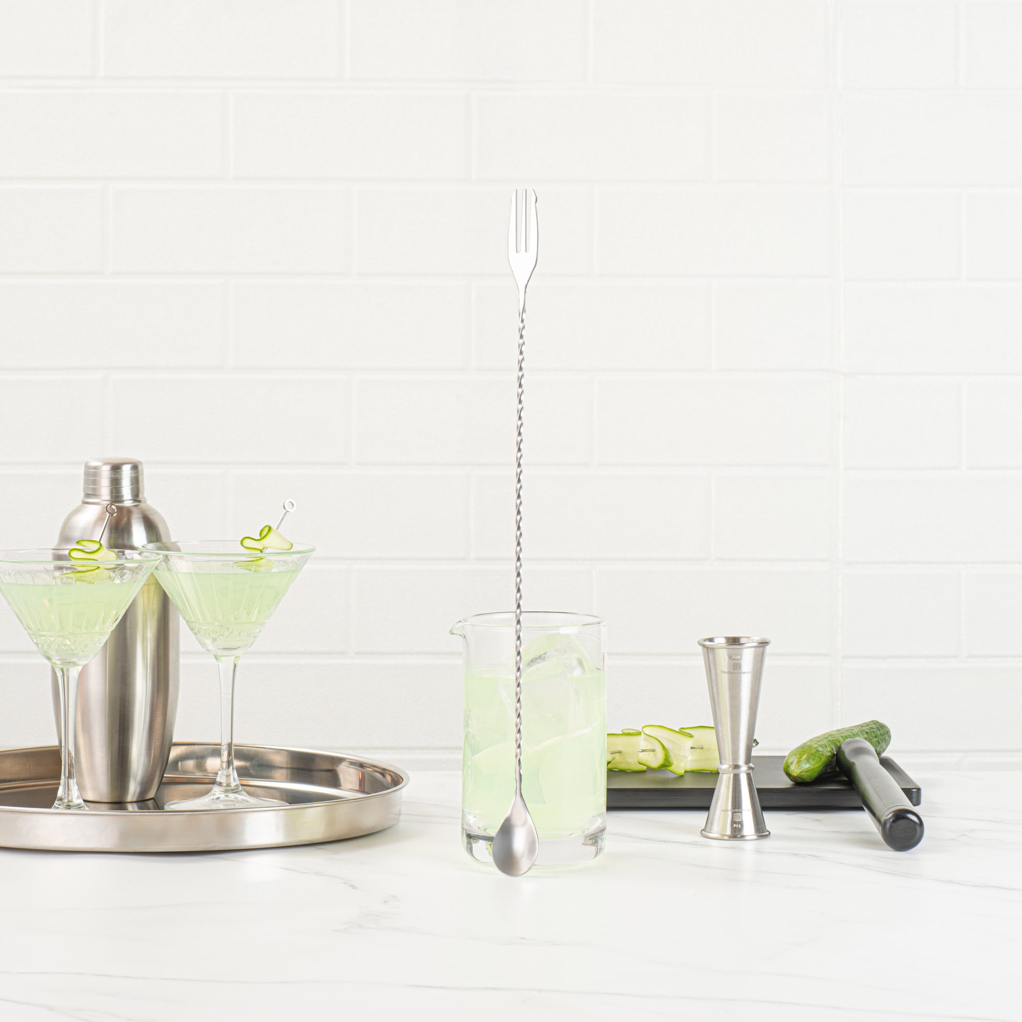 Premium Stainless Steel Trident Bar Spoon - 16