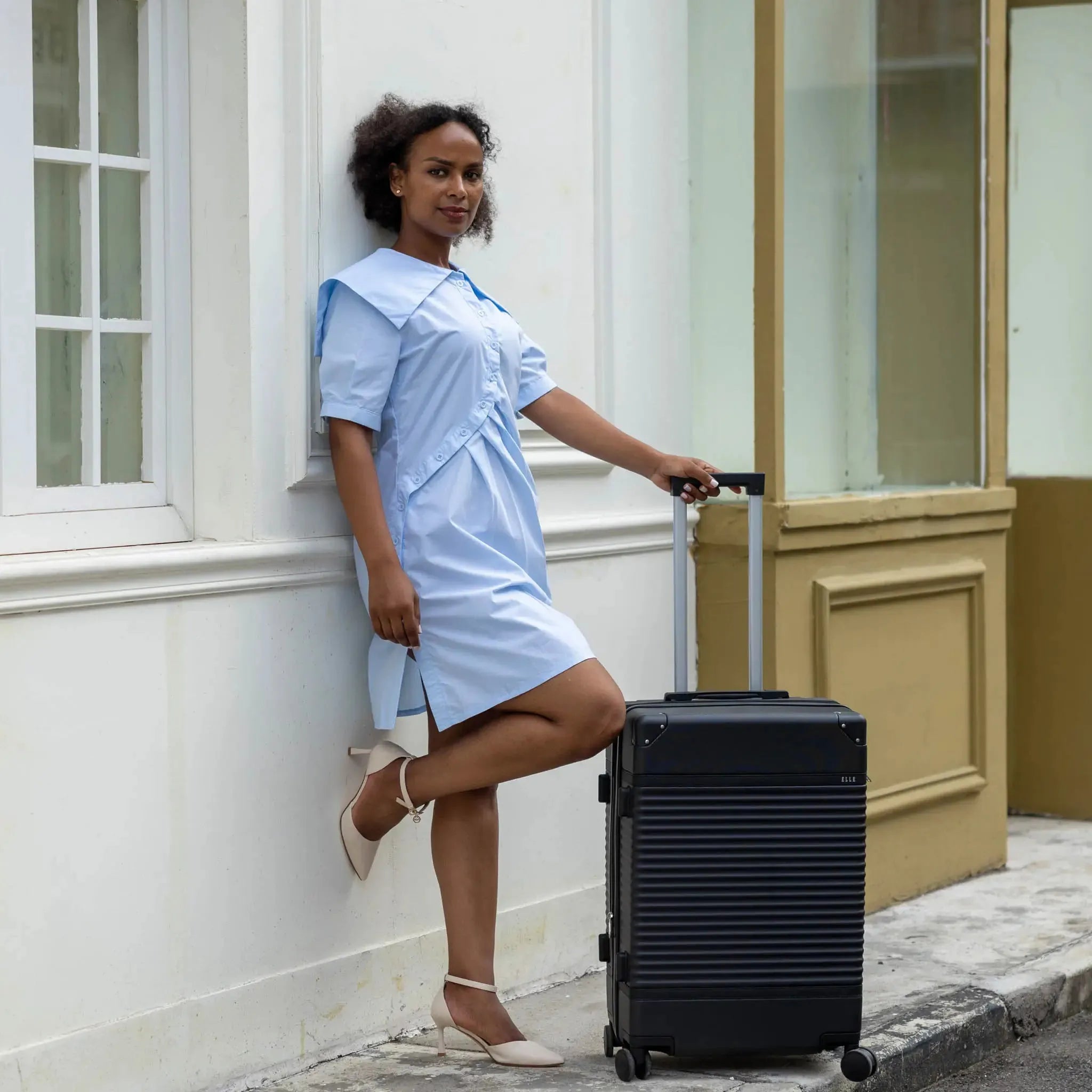 Vintage Expandable 3-Piece Luggage Set by Belleville - Lightweight Spinner Suitcase for Travel, Business Trips & Weekend Getaways