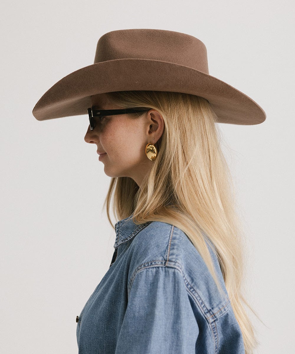 Shane Genuine Leather Cowboy Hat for Men & Women - Western Rodeo Style Sun Protection - Perfect for Country Music Festivals, Rodeos & Outdoor Adventures