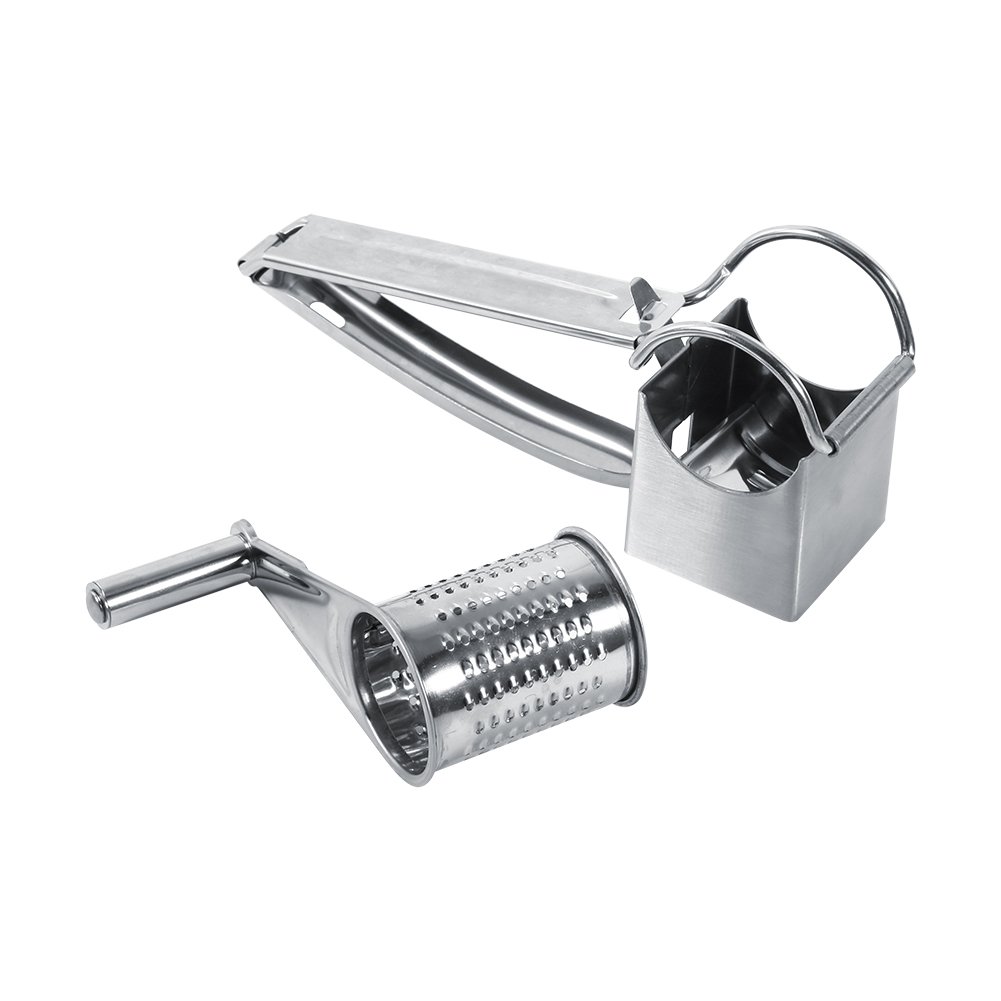 Premium Stainless Steel Rotary Cheese Grater - Multipurpose Kitchen Tool for Shredding Cheese, Vegetables & Chocolate | Perfect for Pasta, Pizza, Salads & Baking