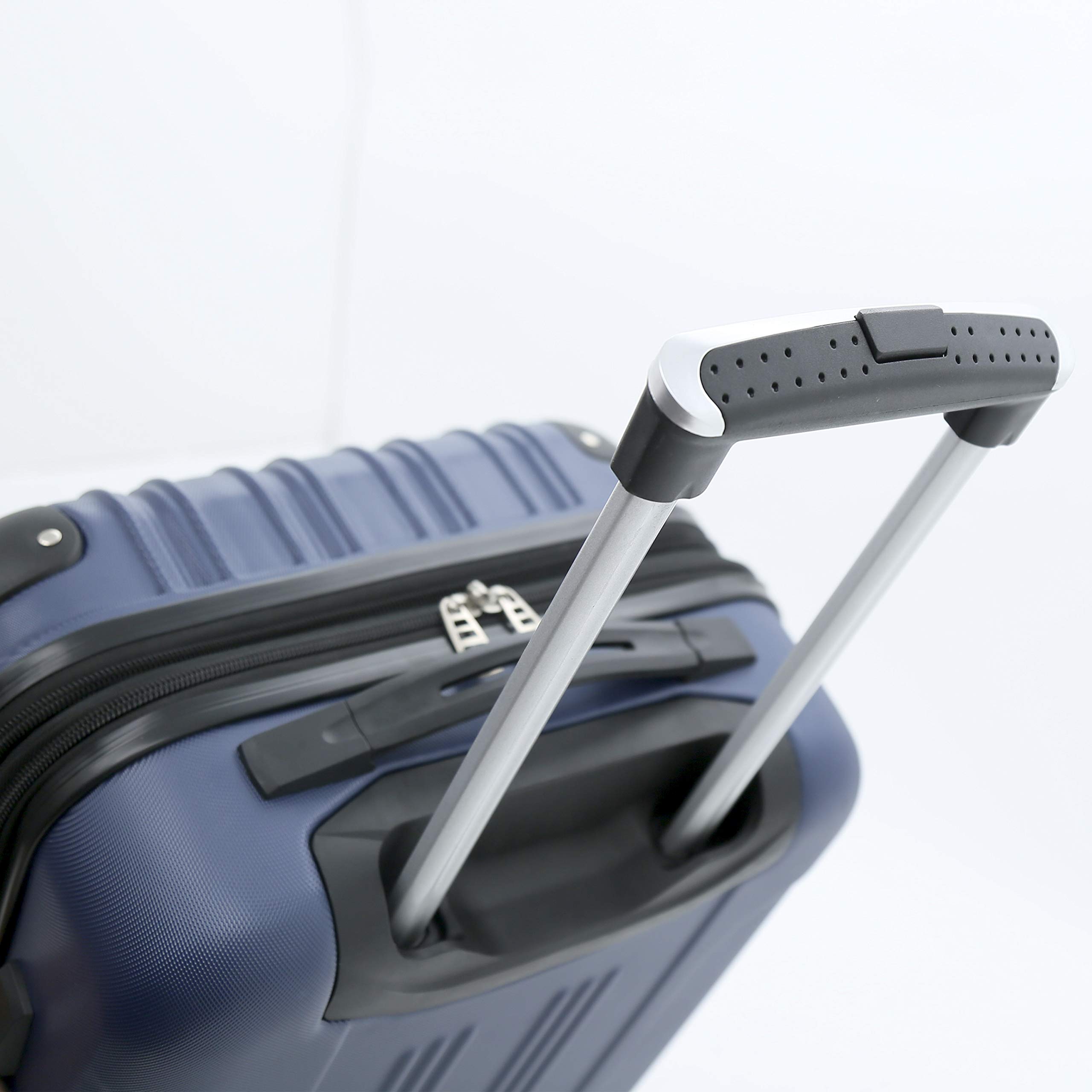 Travelers Club Midtown Hardside Luggage 4-Piece Set - Navy Blue Spinner Suitcase for Air Travel, Family Vacations & Business Trips | Durable Lightweight Carry-On & Checked Bags