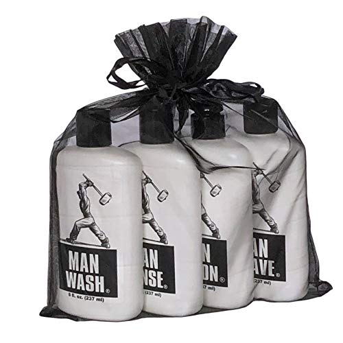 Premium 4-Piece Men's Grooming Kit | All-Natural Shave Cream, Beard Conditioner & Body Lotion | Paraben-Free, Vegan, Made in USA | Perfect Gift for Father's Day & Daily Skincare Routine