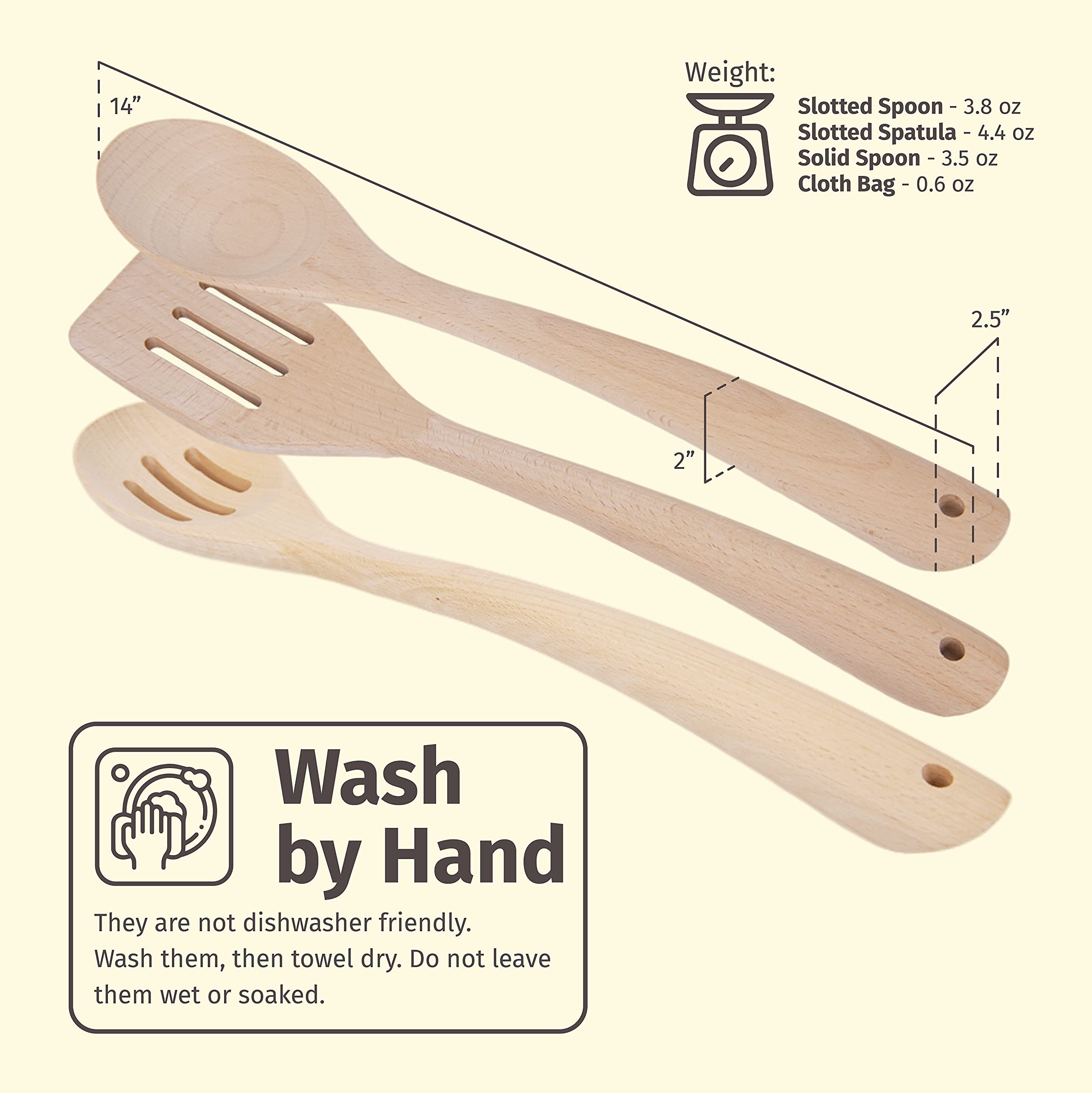 PrintSupremacy Beechwood Personalized Kitchen Utensils Set - Non-Stick Wooden Pan Cookware, Engraved Cooking Tools - Perfect Holiday Gift for Home Chefs, Ideal for Baking, Grilling & Everyday Cooking