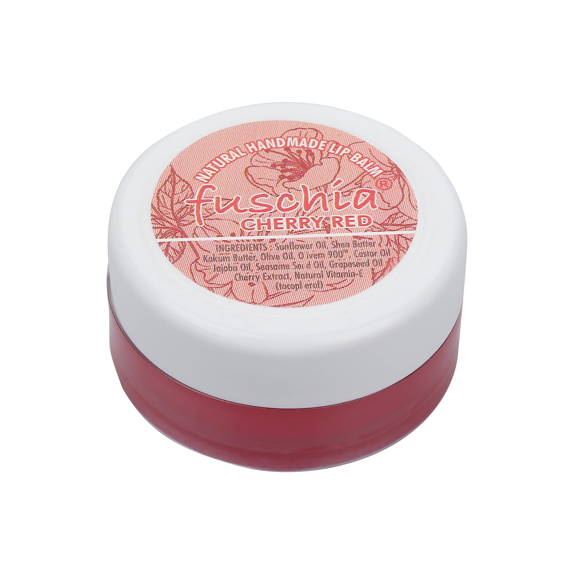 Fuchsia Cherry Red Tinted Lip Balm - Hydrating Lip Mask for Dry, Flaky Lips | Natural Glow & Plump Lips | Moisturizing Lip Care for Day & Night Use | Perfect for Work, Date, and Everyday Wear