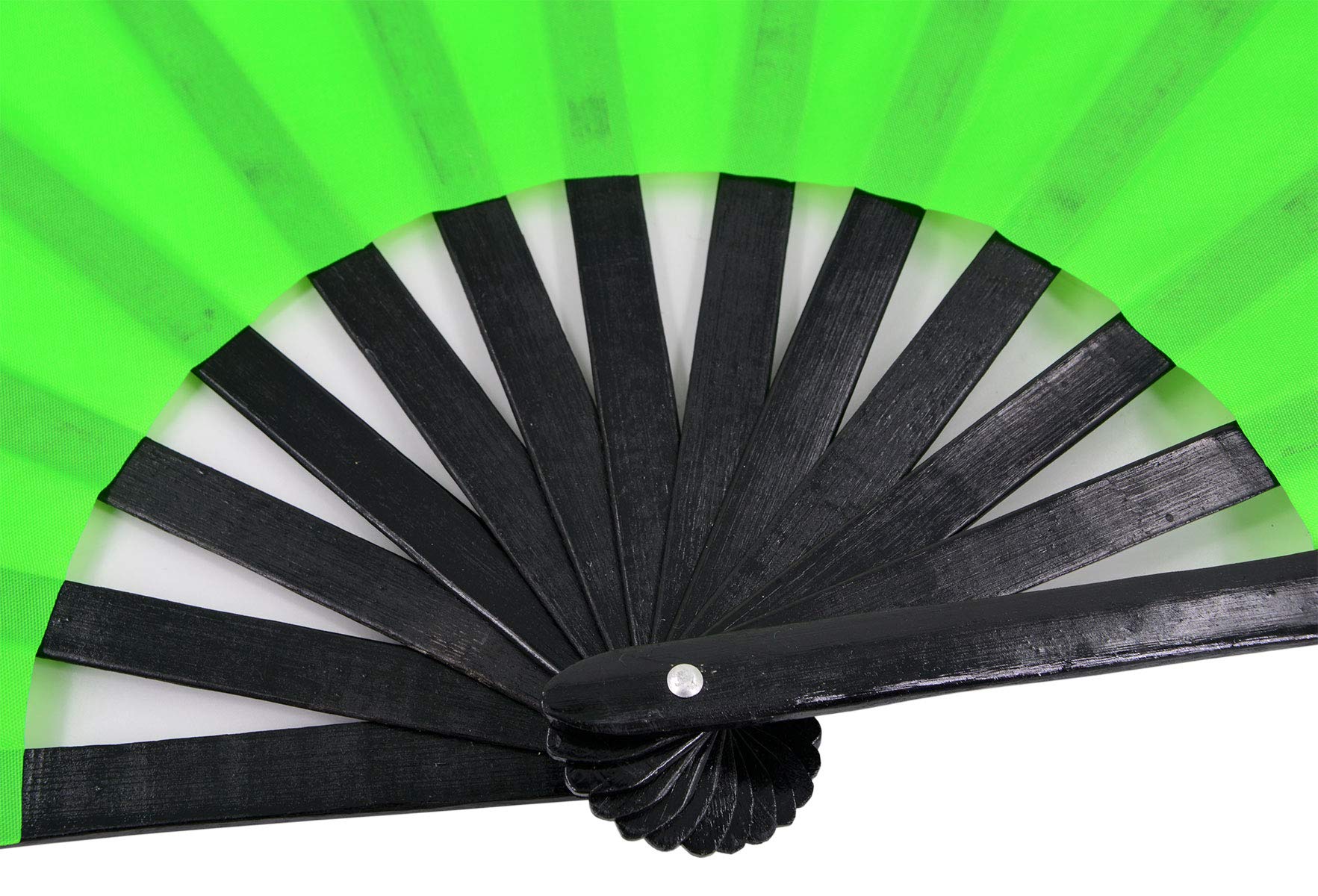 Amajiji Large Folding Hand Fan for Women & Men - Traditional Chinese Japanese Style Handheld Cooling Fan - Perfect for Dance, Rave, Wedding, Drag Queen Performances, Home Decor & Gift Giving (Elegant Green) - Stay Cool at Outdoor Events, Parties & Cultural Performances