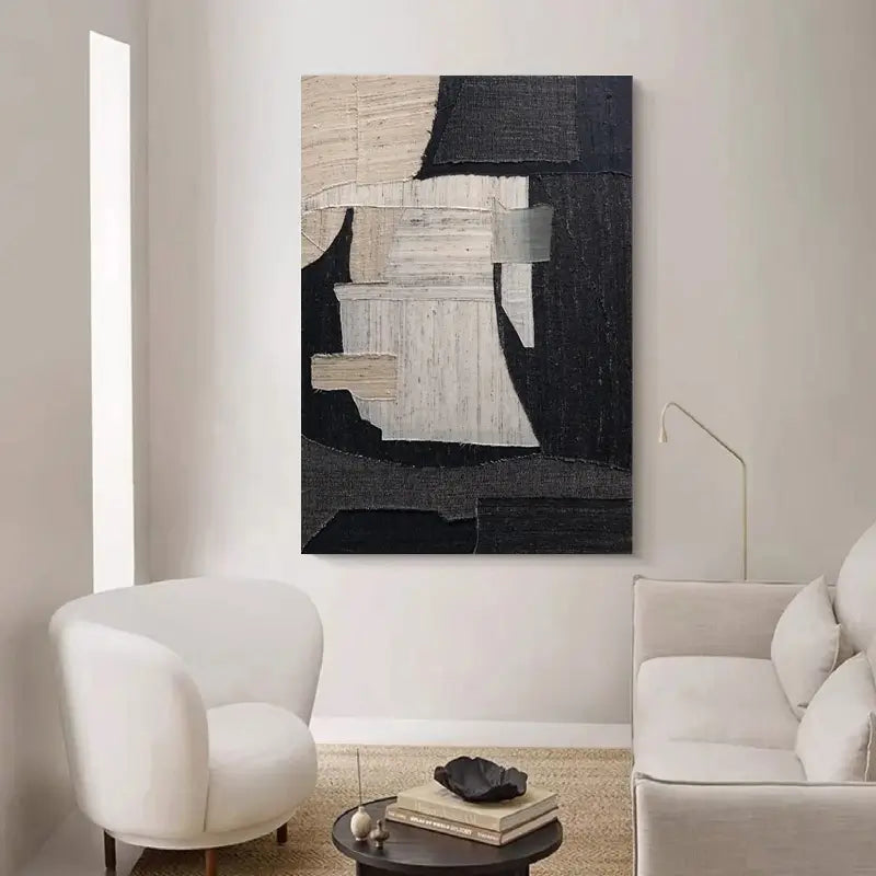 Abstract Tranquility Art Painting - Modern Wall Decor for Living Room & Bedroom - Handmade Canvas Artwork #WS002 | Perfect for Home, Office & Meditation Spaces