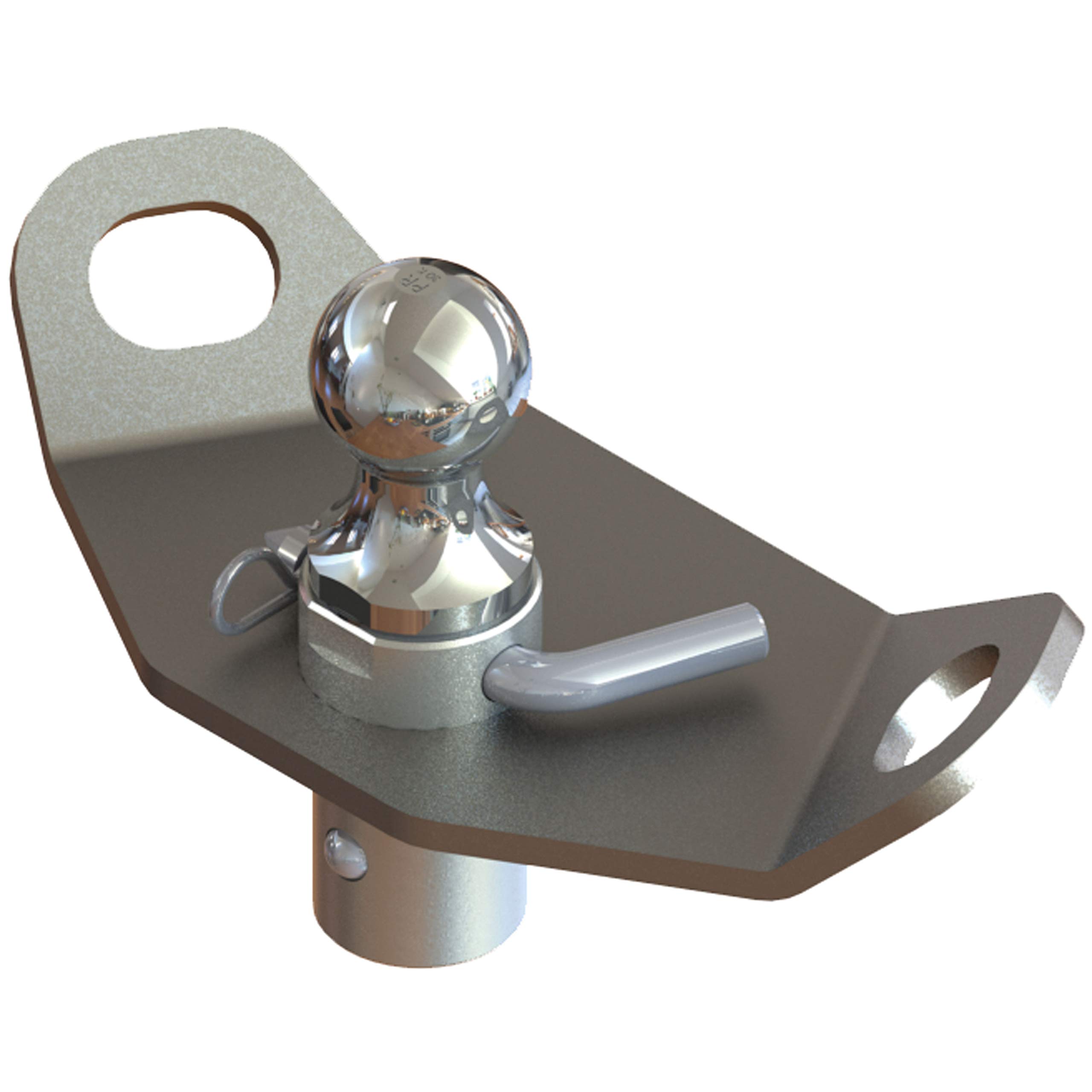 PullRite 4437 OE-Series Gooseneck Ball with Plate - Heavy Duty Trailer Hitch for Towing Boats, Horse Trailers & RVs - Perfect for Long Distance Hauling & Off-Road Adventures