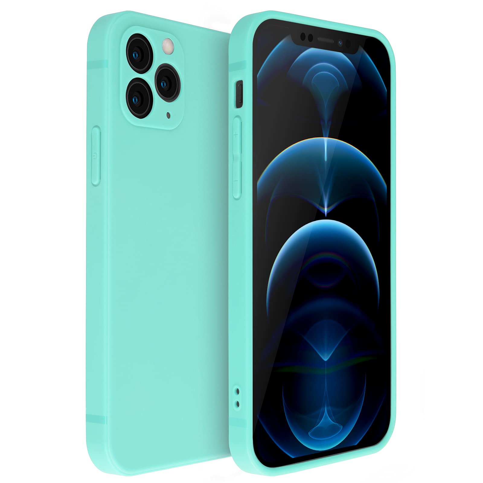 Peafowl iPhone 12 Pro Max Case - Matte Silicone Gel Cover with Full Body Protection, Anti-Scratch & Shockproof Phone Case for 6.7 Inch iPhone 12 Pro Max (Fragrant Green) - Perfect for Daily Use, Travel & Outdoor Activities