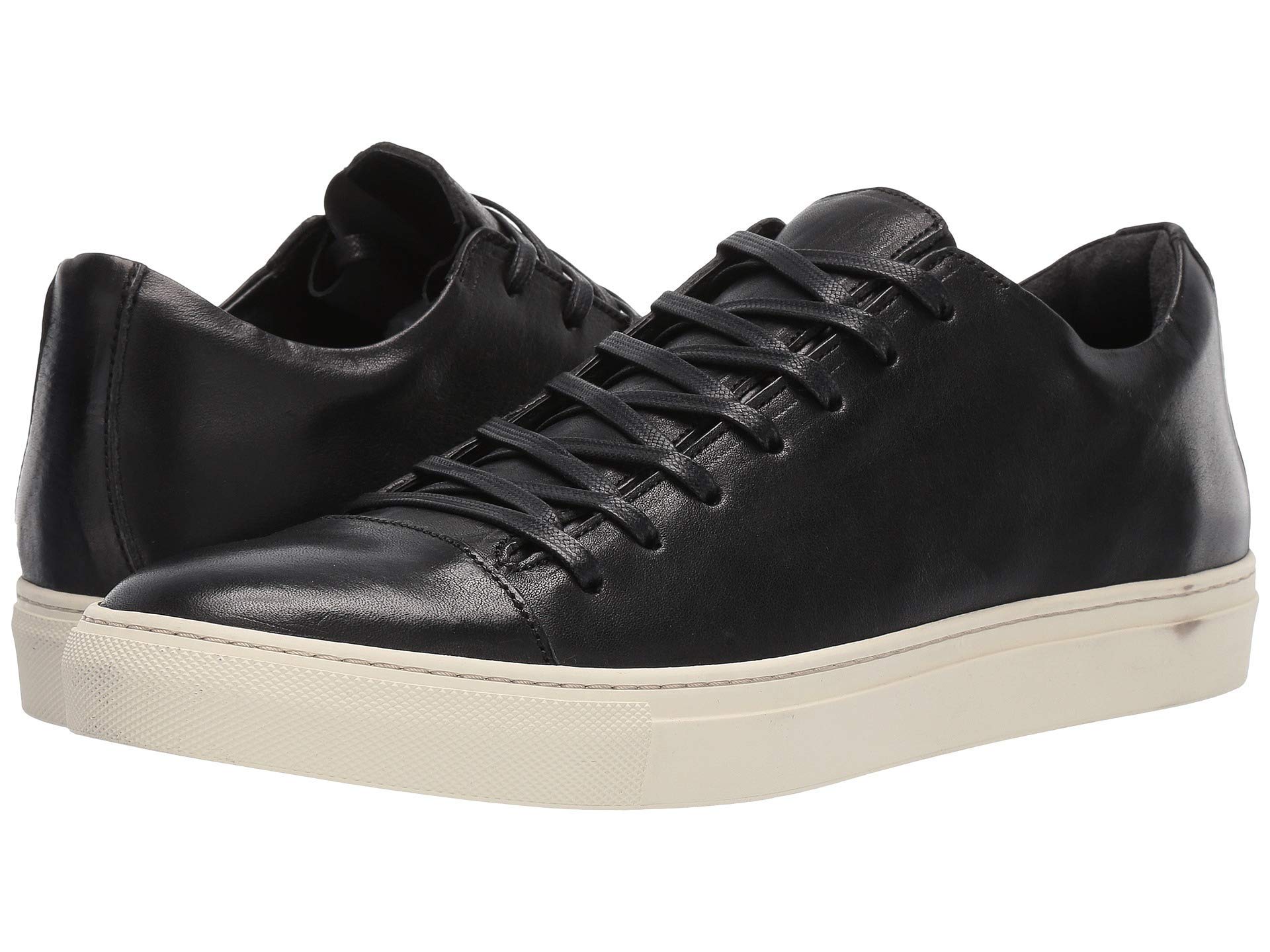 JOHN VARVATOS Reed Low Top Sneakers for Men - Premium Leather Casual Shoes | Perfect for Streetwear, Office & Everyday Wear