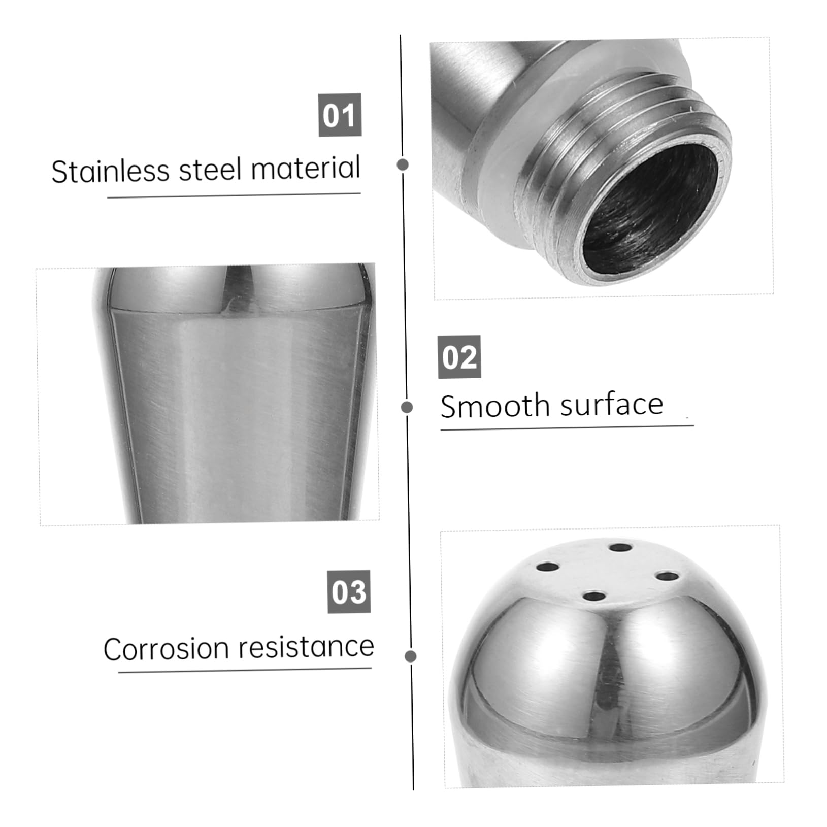 Hemoton 1Pc Reusable Stainless Steel Coffee Machine Steam Nozzle - 4 Hole Espresso Foam Maker Spout Replacement Part for Coffee Makers | Perfect for Home Baristas & Cafe Use