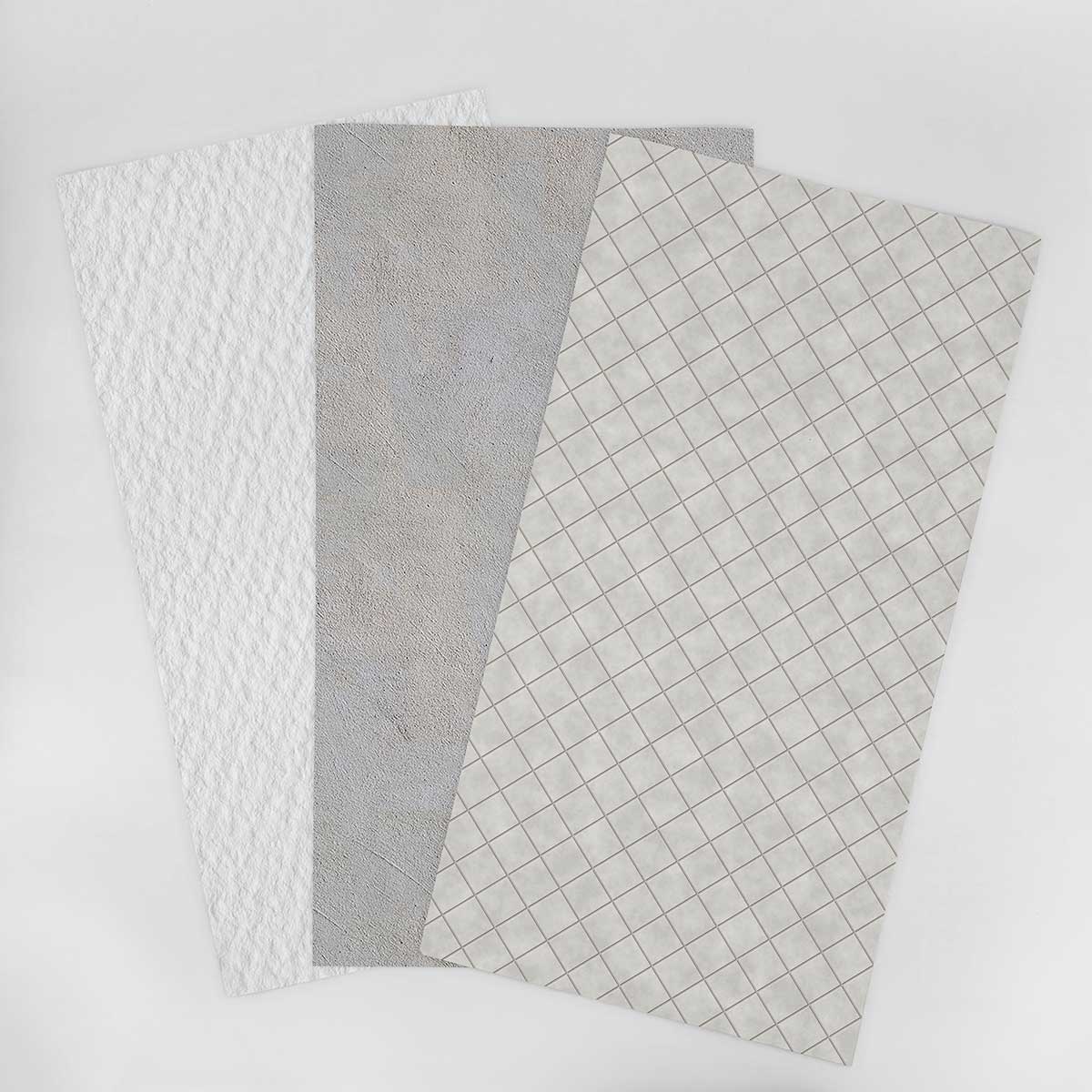 Textured Bathroom Wallpaper Sample - Designer Selection 002 | Waterproof Peel & Stick Wallpaper for Bathroom, Kitchen, Laundry Room Decor