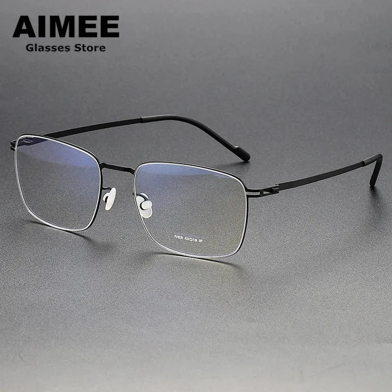 Aimee Women's Full Rim Square Stainless Steel Eyeglasses Frame 13541 - Stylish & Durable for Work, Reading & Everyday Fashion