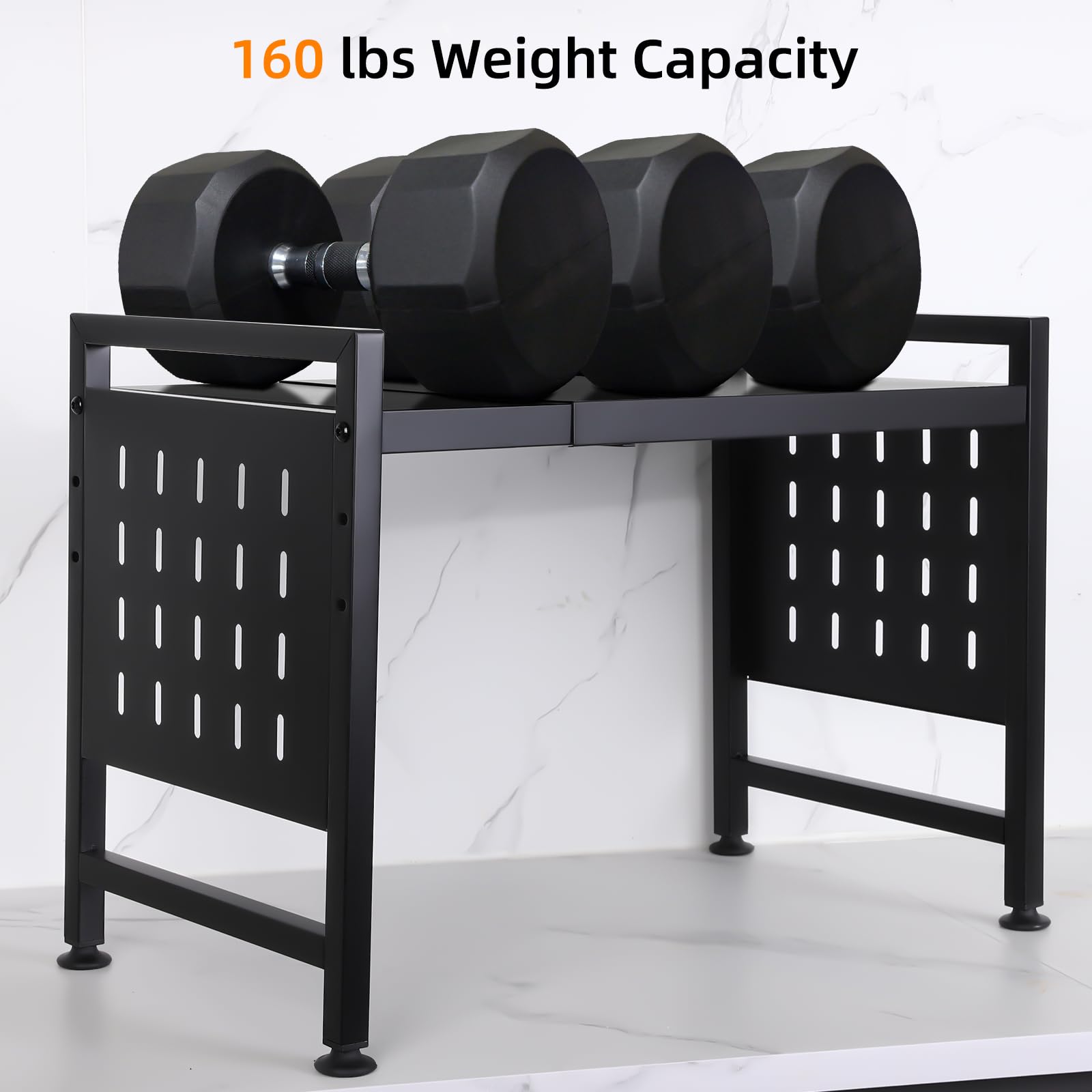 2-Tier Extendable Microwave Oven Rack - Adjustable Kitchen Countertop Shelf with 4 Hooks & Pot Lid Holder - Space Saving Organizer for Small Kitchens & Apartments - Black