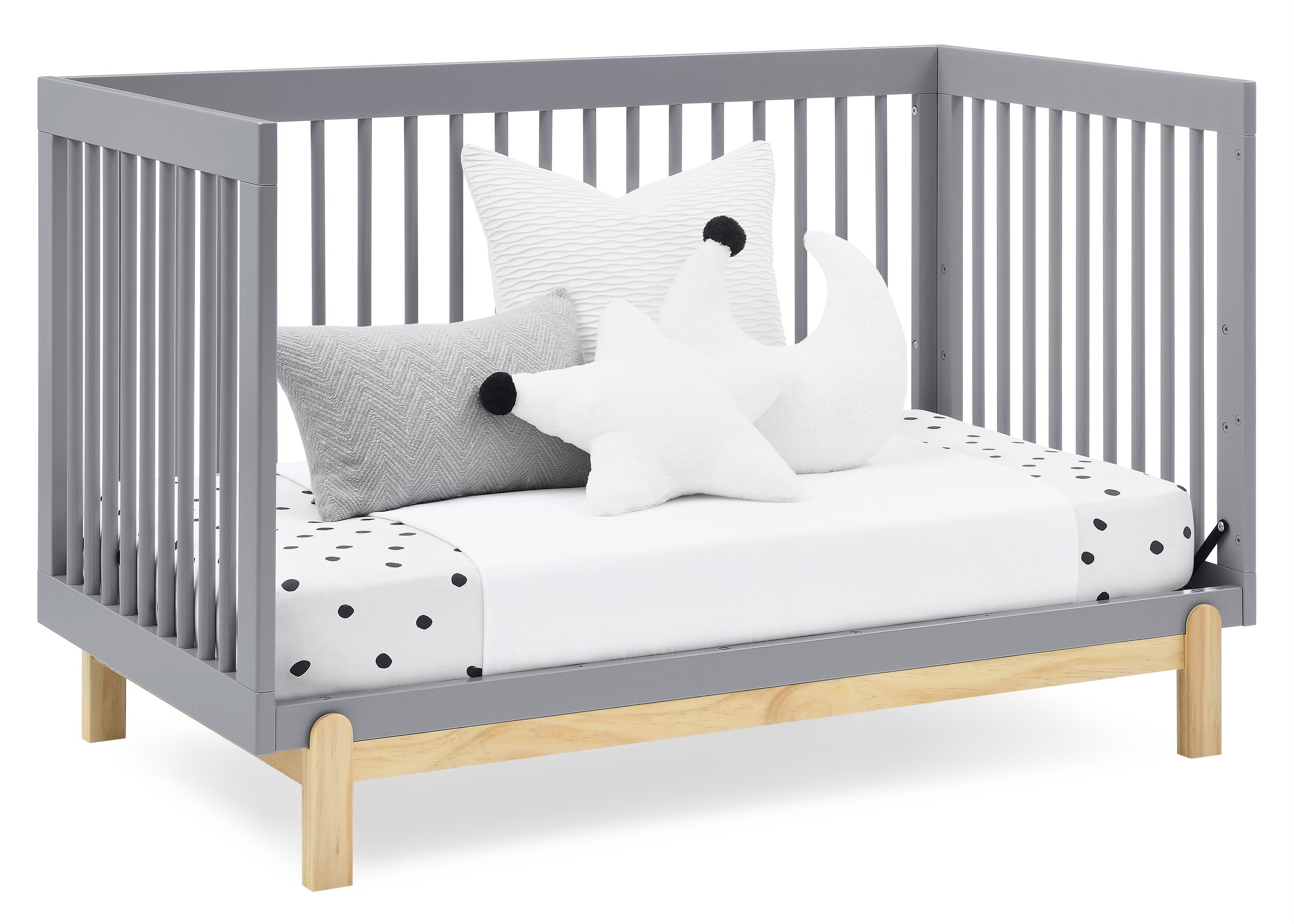 Poppy 4-in-1 Convertible Baby Crib - Toddler Bed, Daybed & Full-Size Bed - Safe & Stylish Nursery Furniture for Newborns to Teens - Perfect for Small Spaces & Modern Nurseries