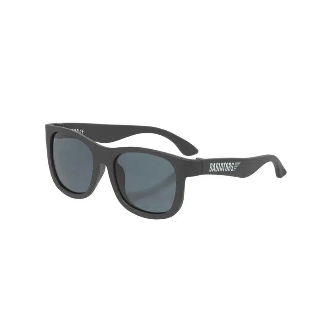 Babiators Navigator Sunglasses for Kids - Jet Black Polarized UV Protection - Perfect for Outdoor Sports, Beach & Travel