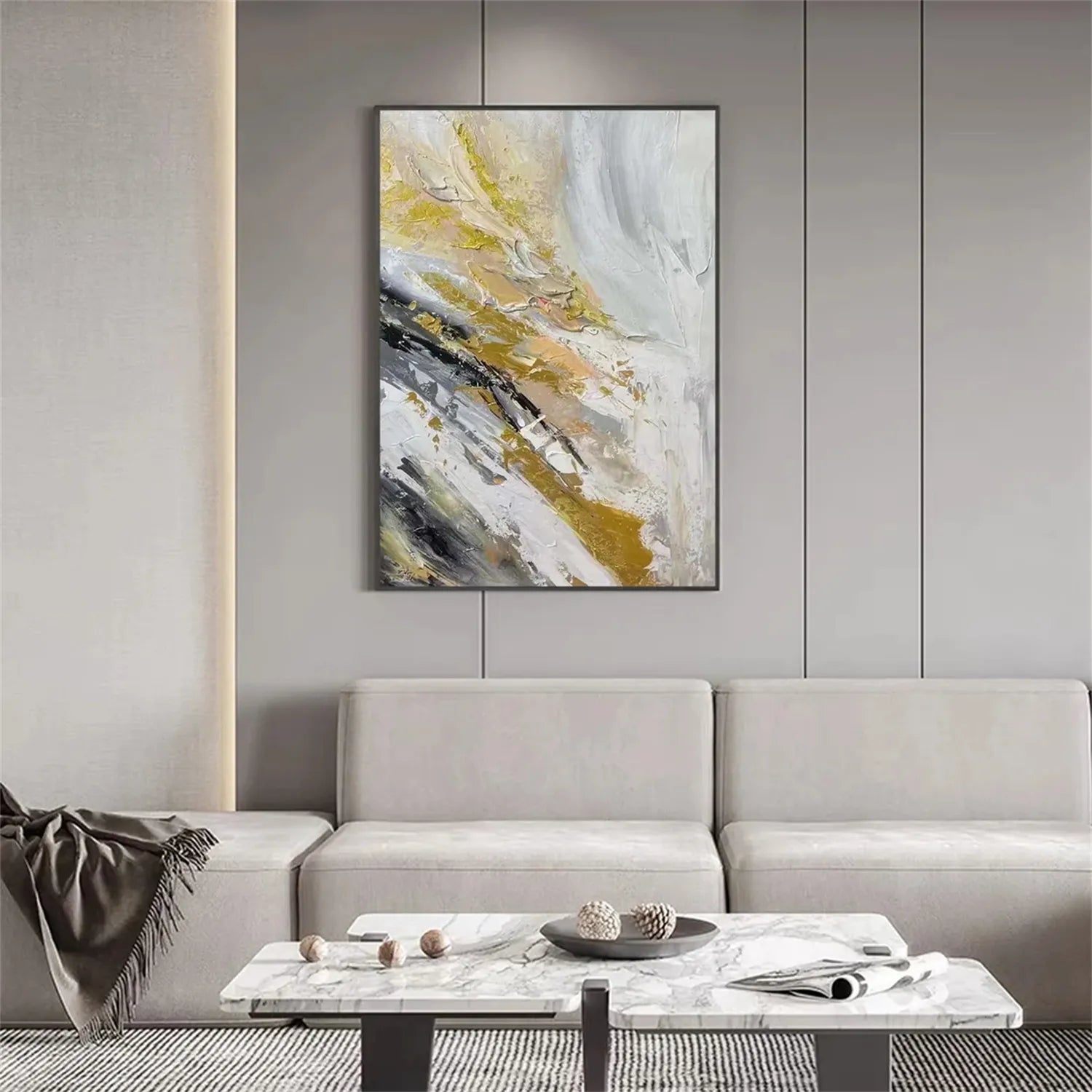 Abstract Painting #AB 251 - Modern Canvas Wall Art for Home & Office Decor - Perfect for Living Room, Bedroom, or Workspace