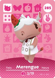 Animal Crossing Happy Home Designer Amiibo Card - Merengue #285 - Official Nintendo Collectible - Perfect for Game Enhancement & Character Unlocking