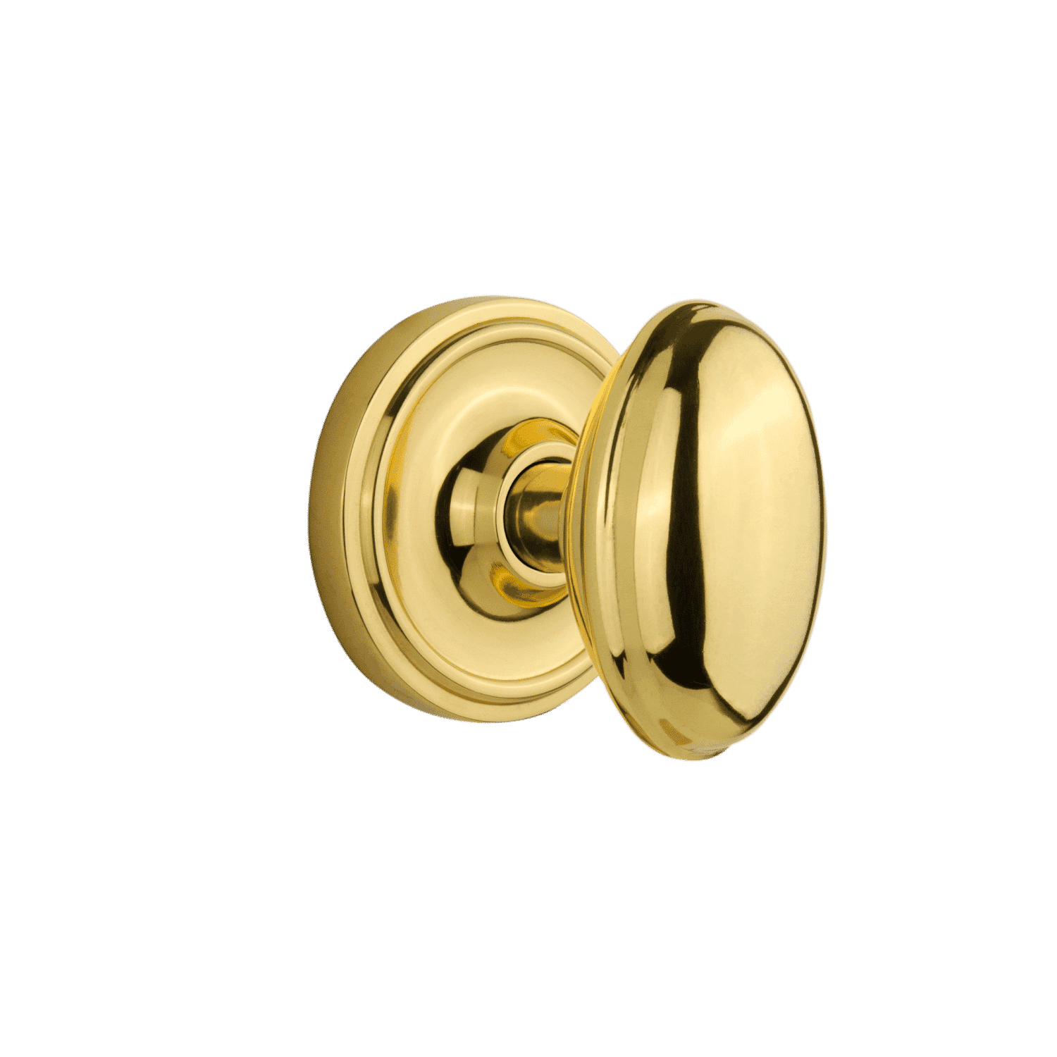 Vintage Style Rosette with Homestead Knob in Unlacquered Brass - Perfect for Traditional Door Hardware and Cabinet Pulls