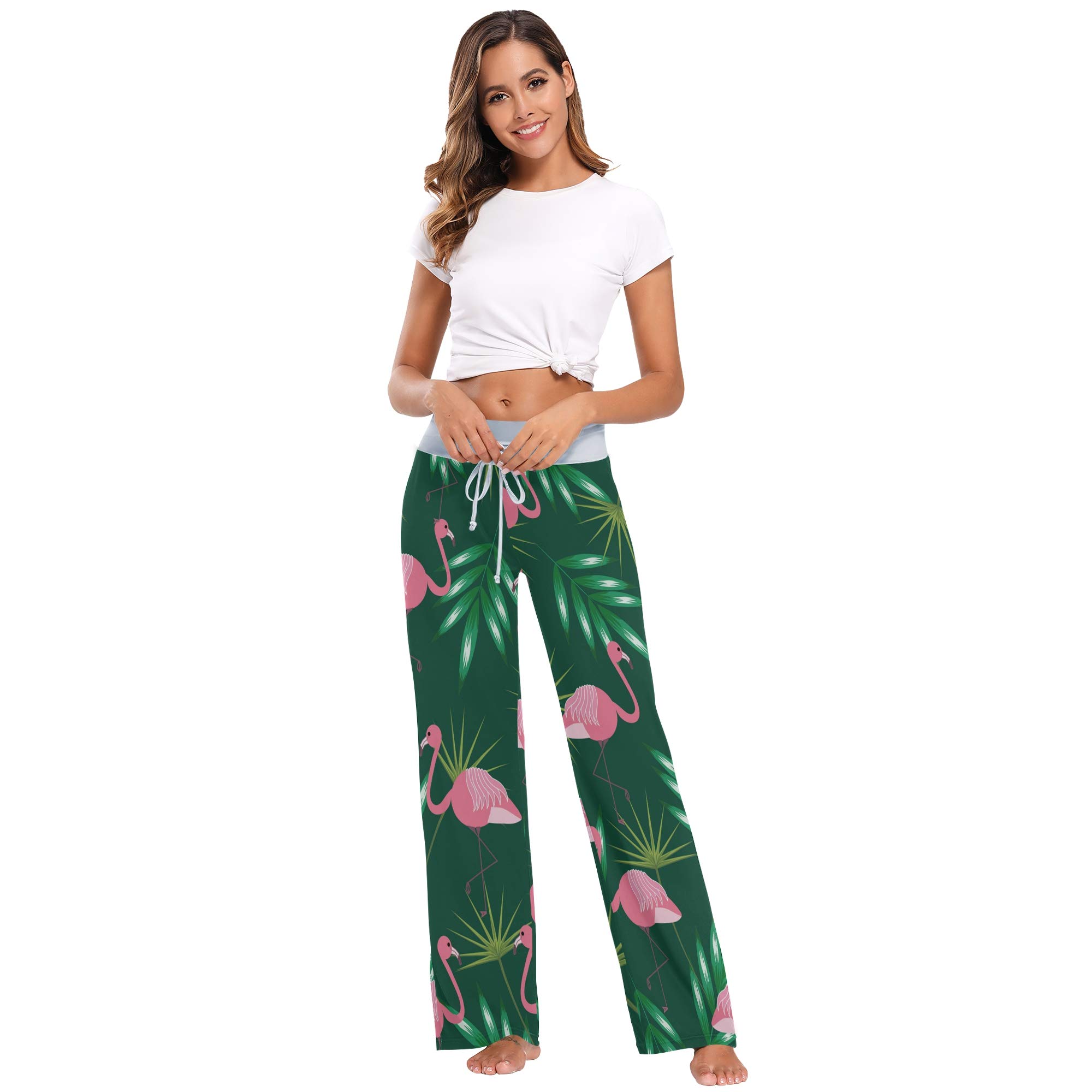 Women's High Waist Palazzo Pajama Pants - Soft Lounge Leggings with Drawstring for Comfort & Style | Perfect for Sleepwear, Yoga & Home Relaxation