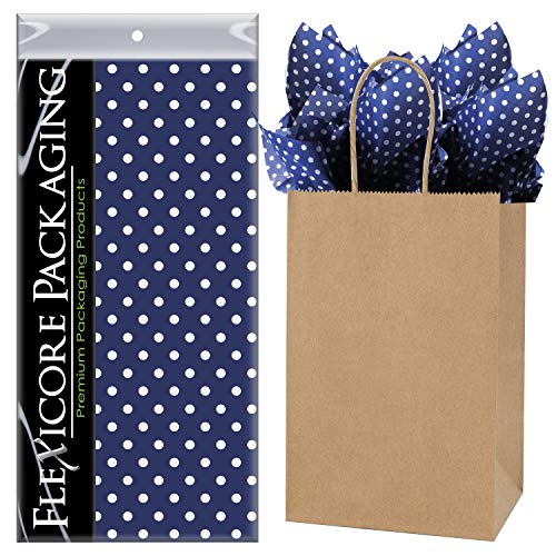 Navy Blue Polka Dots