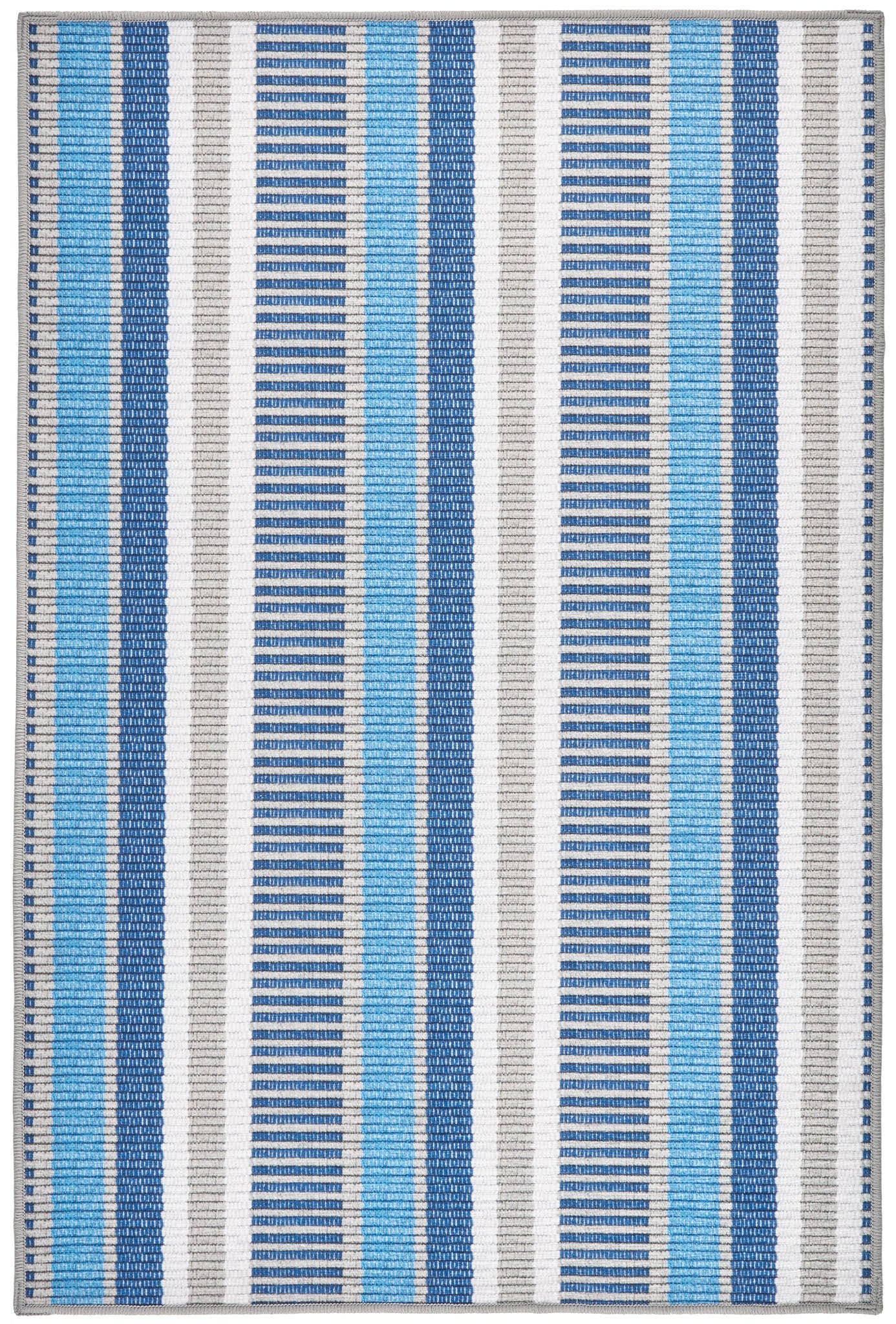 Always Greener Machine Washable Area Rug - Soft Blue & Grey Indoor/Outdoor Carpet for Living Room, Bedroom, Patio - Easy Clean Home Decor