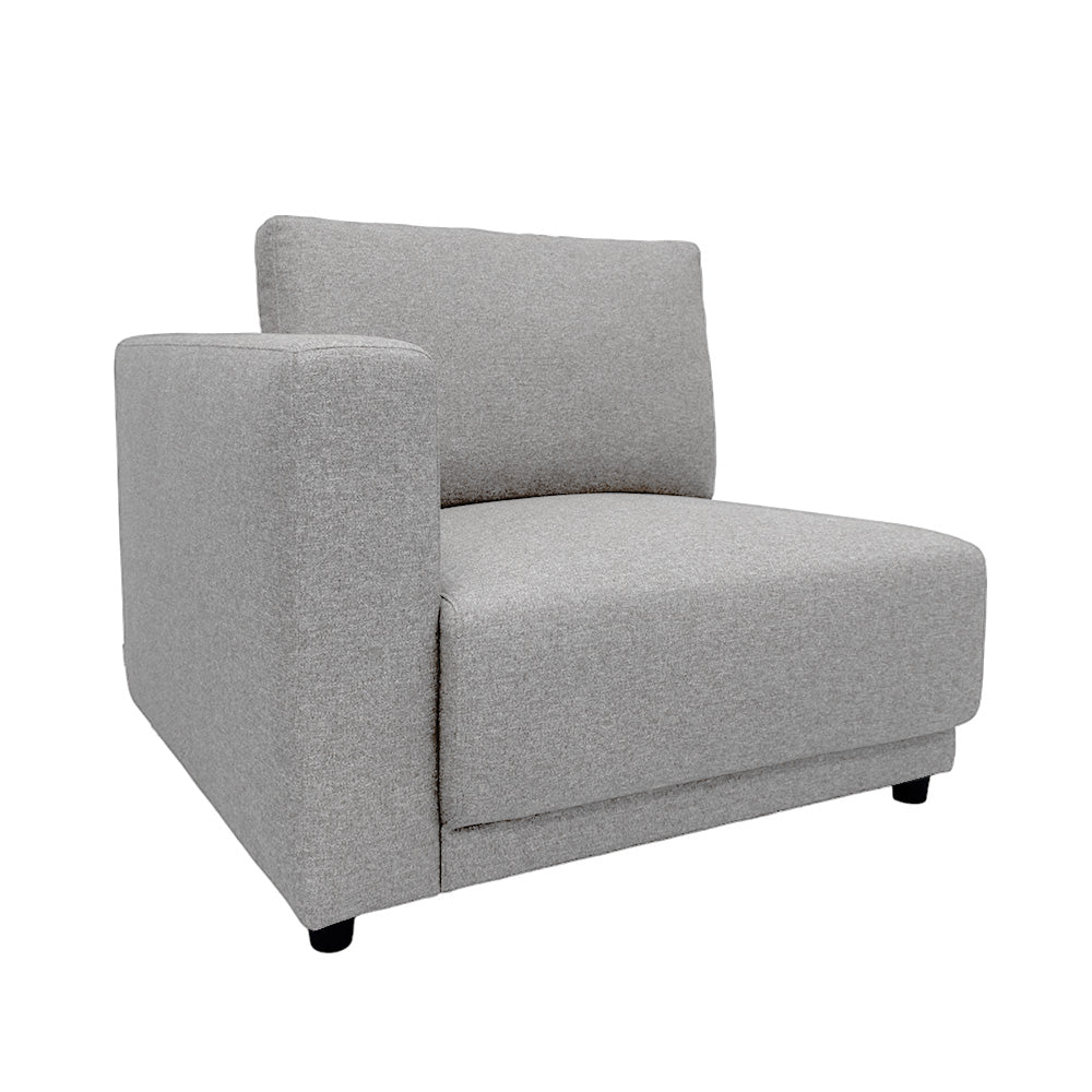 Modular Left Arm Chair with EcoClean Fabric - Ergonomic Office Chair for Home & Workspace - Comfortable Gaming & Study Chair for Long Hours Sitting