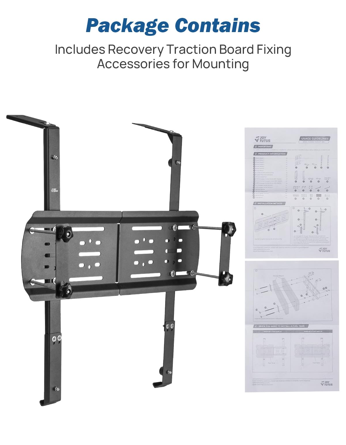 JOYTUTUS JK Rear Window Storage Panel Kit for Jeep Wrangler JK 2007-2018 | Heavy Duty Storage Accessories Mounting Plate | Perfect for Gas Can Mount, Recovery Traction Boards & Off-Road Gear | Great for Camping, Overlanding & Adventure Trips