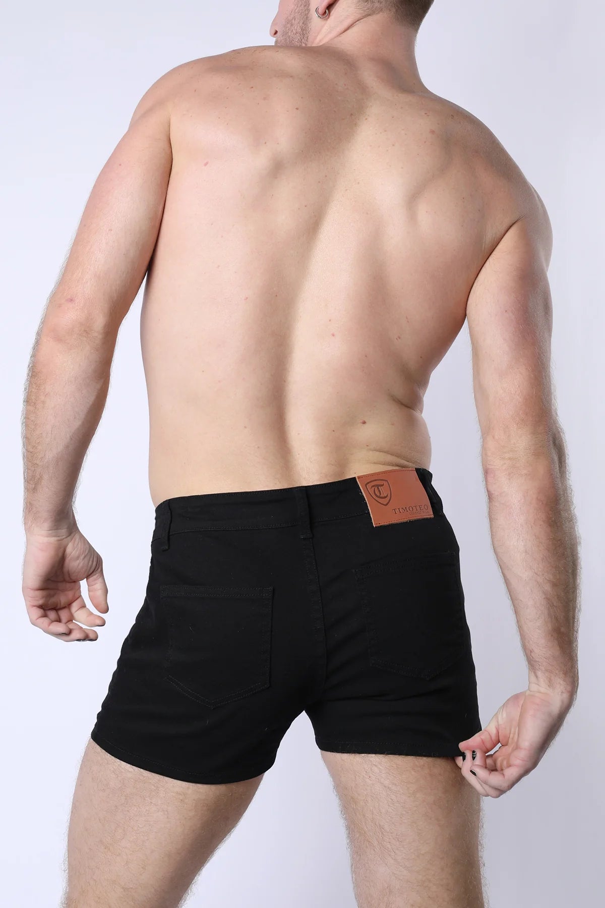 Timoteo Berkeley 3 Slim Fit Super Stretch Twill Shorts for Men - Black | Comfortable Casual & Workwear | Perfect for Office, Travel & Everyday Wear