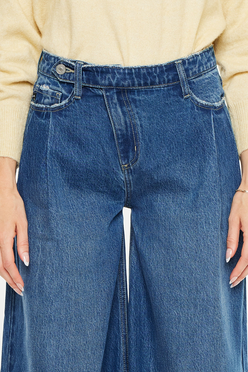 Marley High Rise Super Wide Leg Jeans for Women - Stretchy Denim Pants with Comfortable Fit - Perfect for Casual Outfits, Streetwear & Boho Fashion