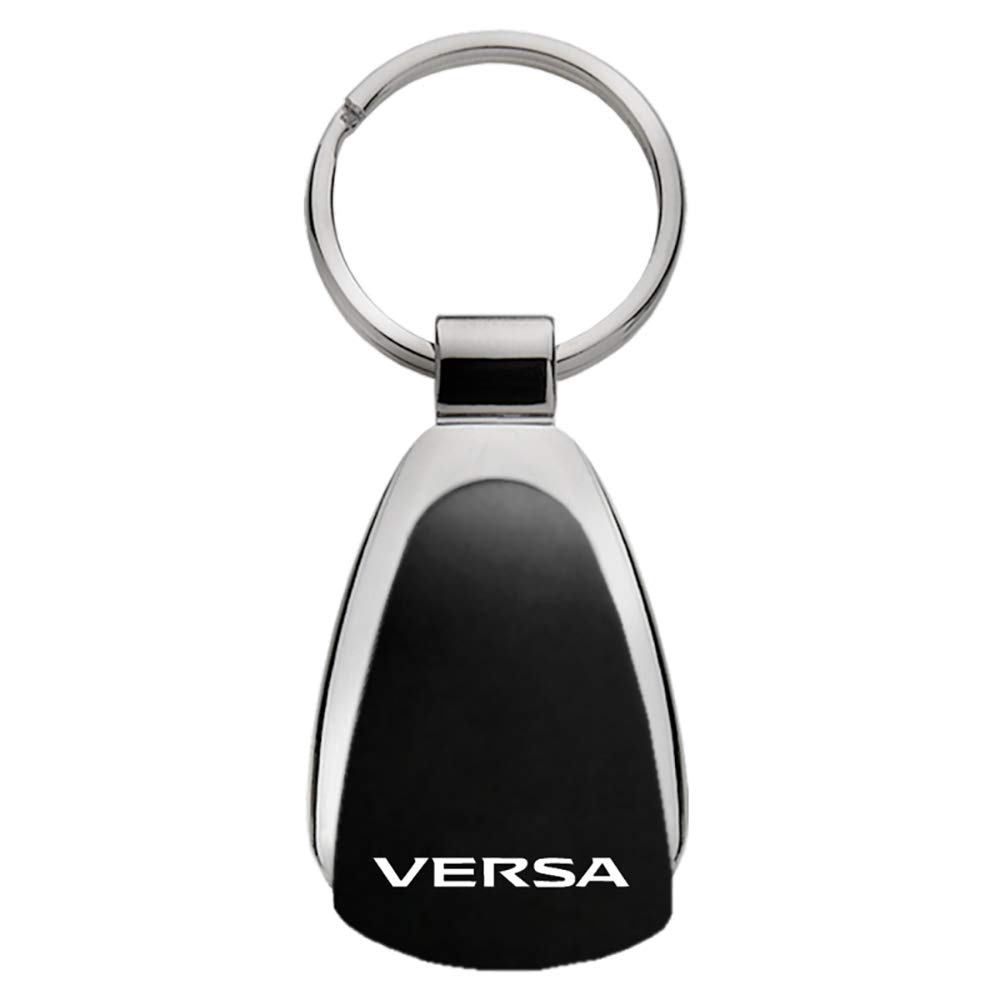 Authentic Nissan Versa Black Teardrop Key Fob with Logo - Premium Key Chain, Key Ring & Lanyard Set for Car Keys - Perfect for Everyday Use, Gifts & Vehicle Accessories